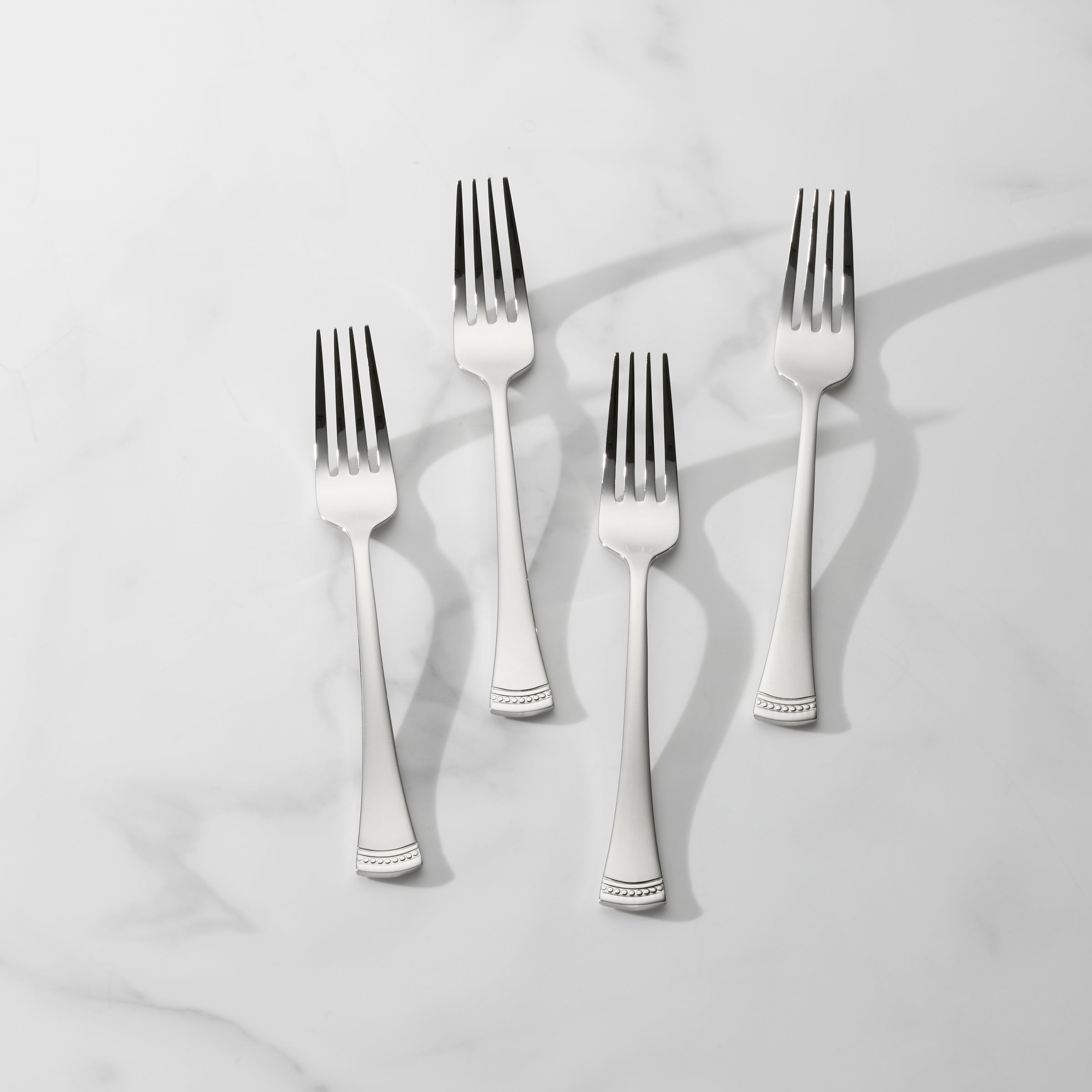 Premium Portola Salad Forks Set of 4 - Stainless Steel Dinnerware for Elegant Dining, Perfect for Salads, Desserts & Entertaining Guests