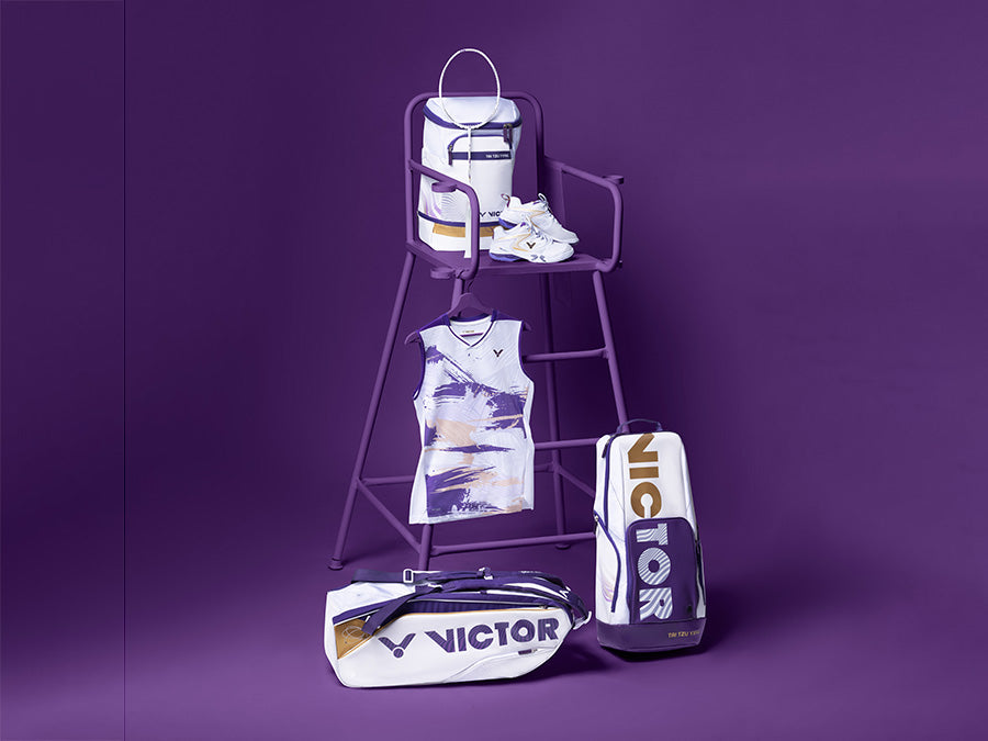 Victor Thruster TTY A Tai Tzu Ying Edition Badminton Racket (White) - Professional Carbon Fiber Shuttlecock Racket for Advanced Players - Perfect for Tournaments & Training Sessions