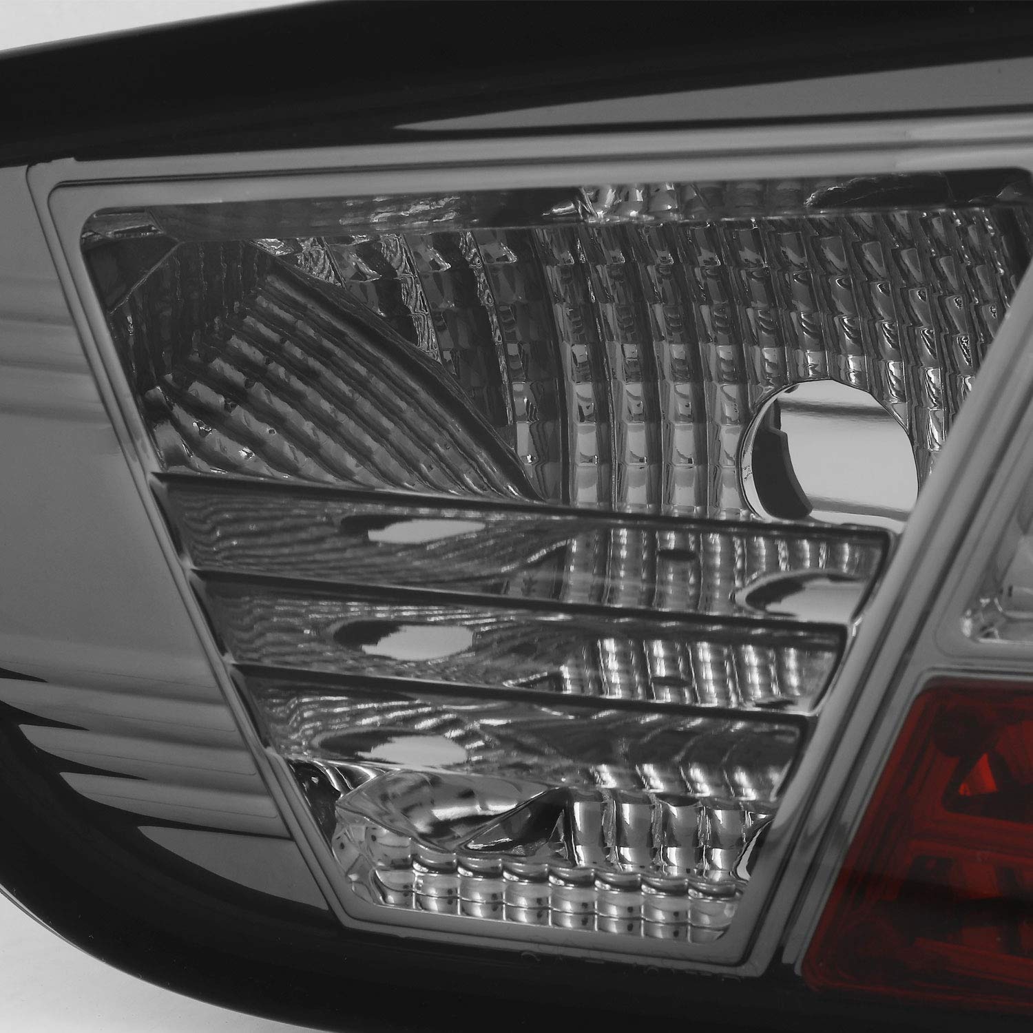 AKKON Smoked LED Tail Lights for Mitsubishi Lancer Evolution Evo X CZ9A - 4pcs Rear Brake & Signal Lamps Set | Enhanced Visibility & Style for Night Driving & Car Shows