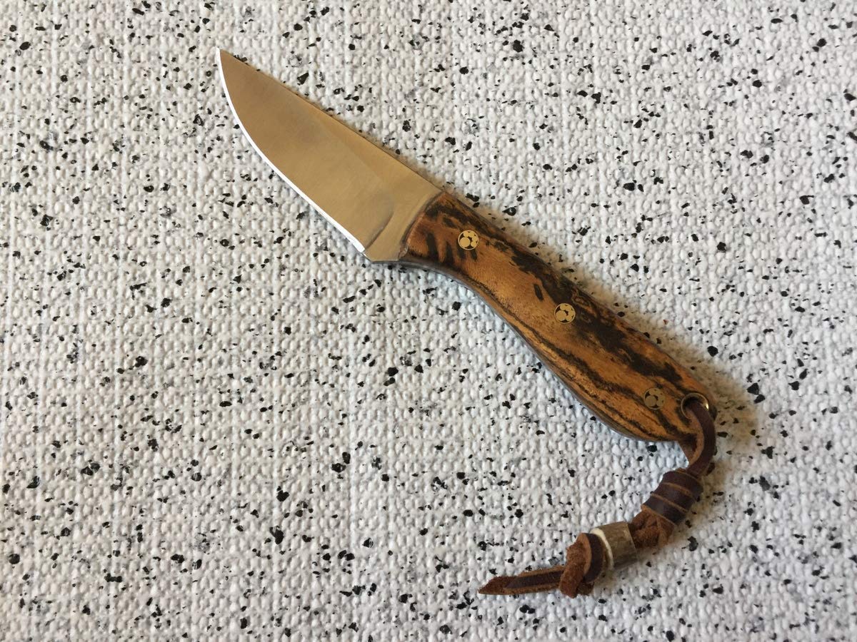 Premium High Desert Hunting Knife & EDC - Bocote Wood Handle - Outdoor Survival, Camping, Bushcraft & Everyday Carry - Tactical Fixed Blade for Hunting, Fishing & Wilderness Adventures