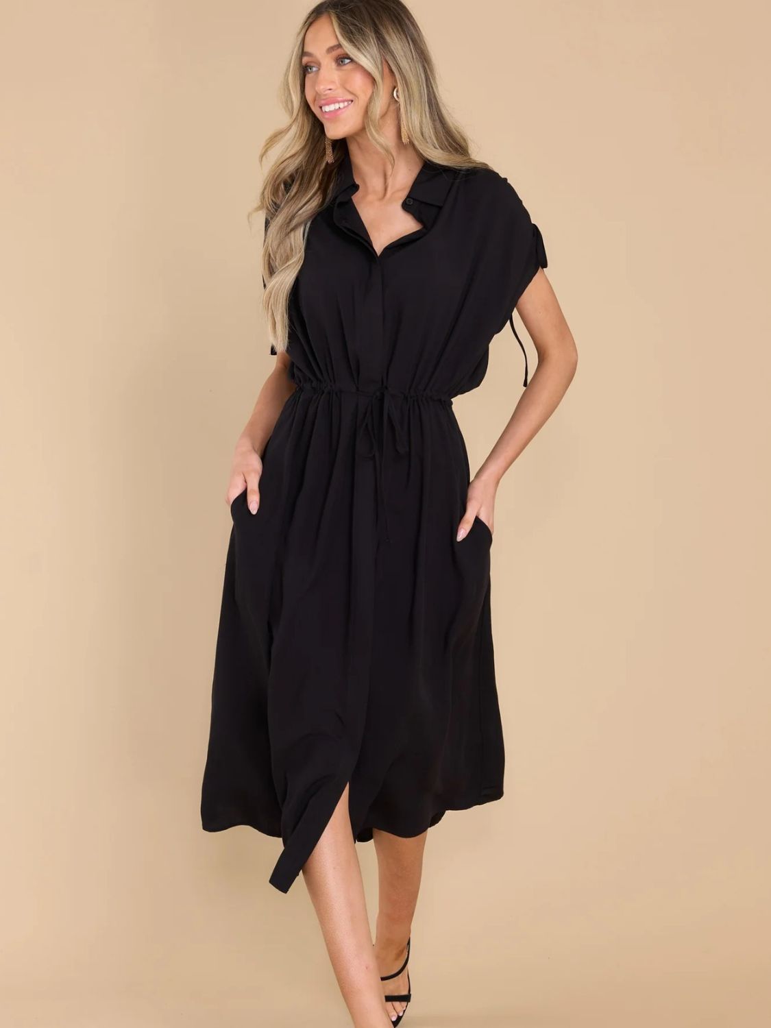 Classic Short Sleeve Midi Resort Dress - Flowy Summer Beach Dress for Women | Perfect for Vacations, Pool Parties & Tropical Getaways