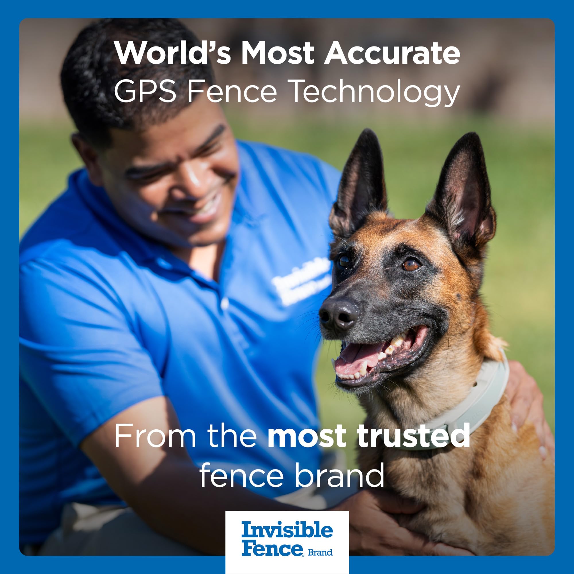 GPS Dog Fence & Tracking Collar - Wireless Electric Dog Fence System with 20 Customizable Boundaries, Waterproof GPS Tracker for Medium & Large Dogs (15