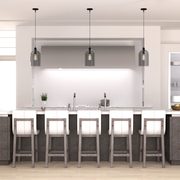 Hunter Lochemeade 1-Light Industrial Pendant Light in Natural Iron Finish - Perfect for Kitchen Island, Dining Room, or Entryway Lighting