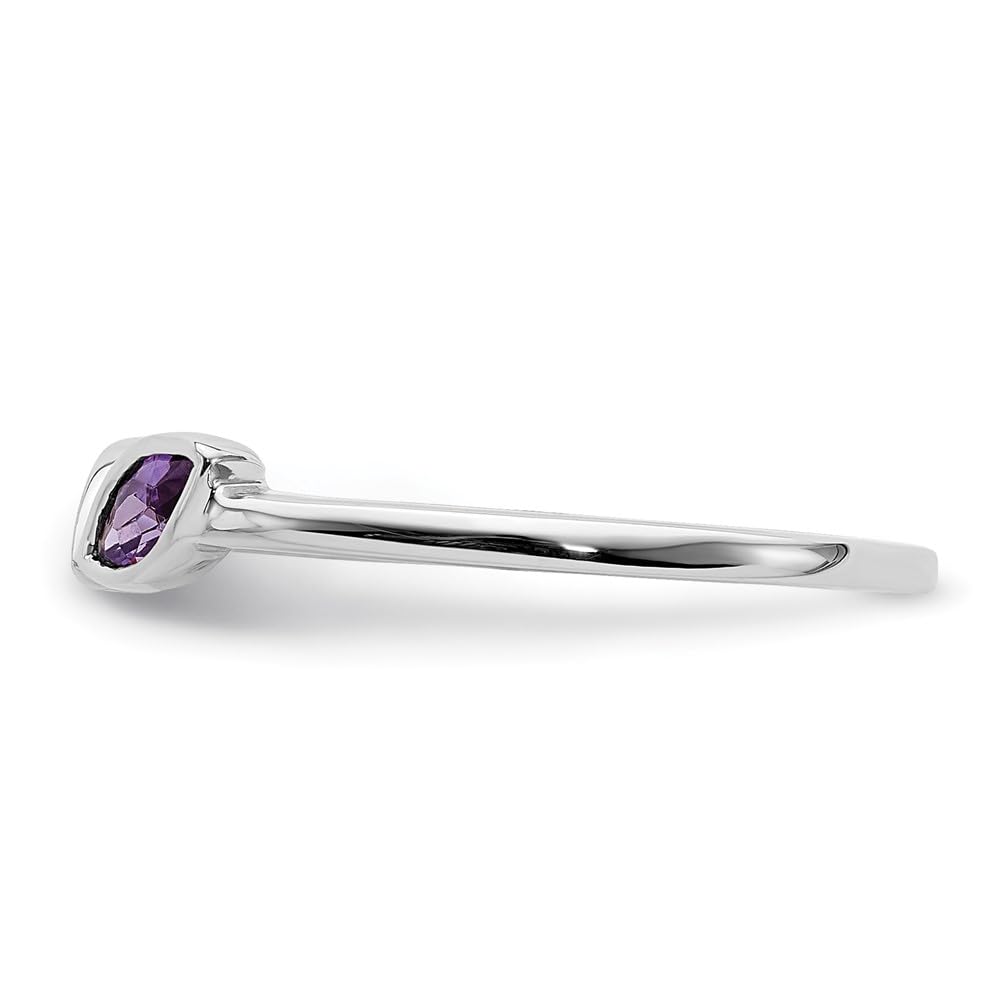 14K White Gold Amethyst Citrine Ring - Women's Fine Jewelry Gift for Her, Size 7 | Birthday & Anniversary