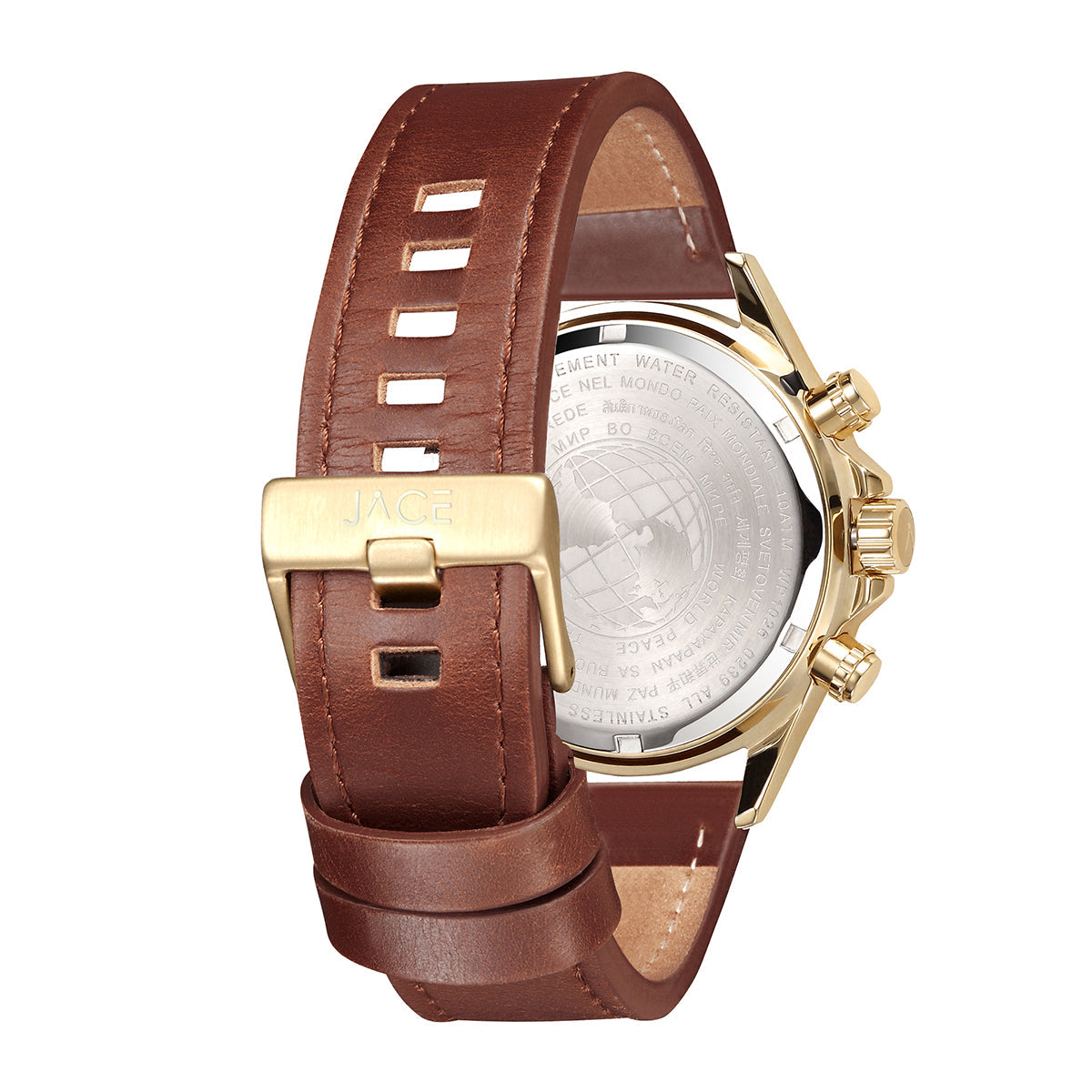 ZAGREB Men's Chronograph Leather Strap Watch - Waterproof, Durable & Stylish for Business, Casual & Outdoor Activities