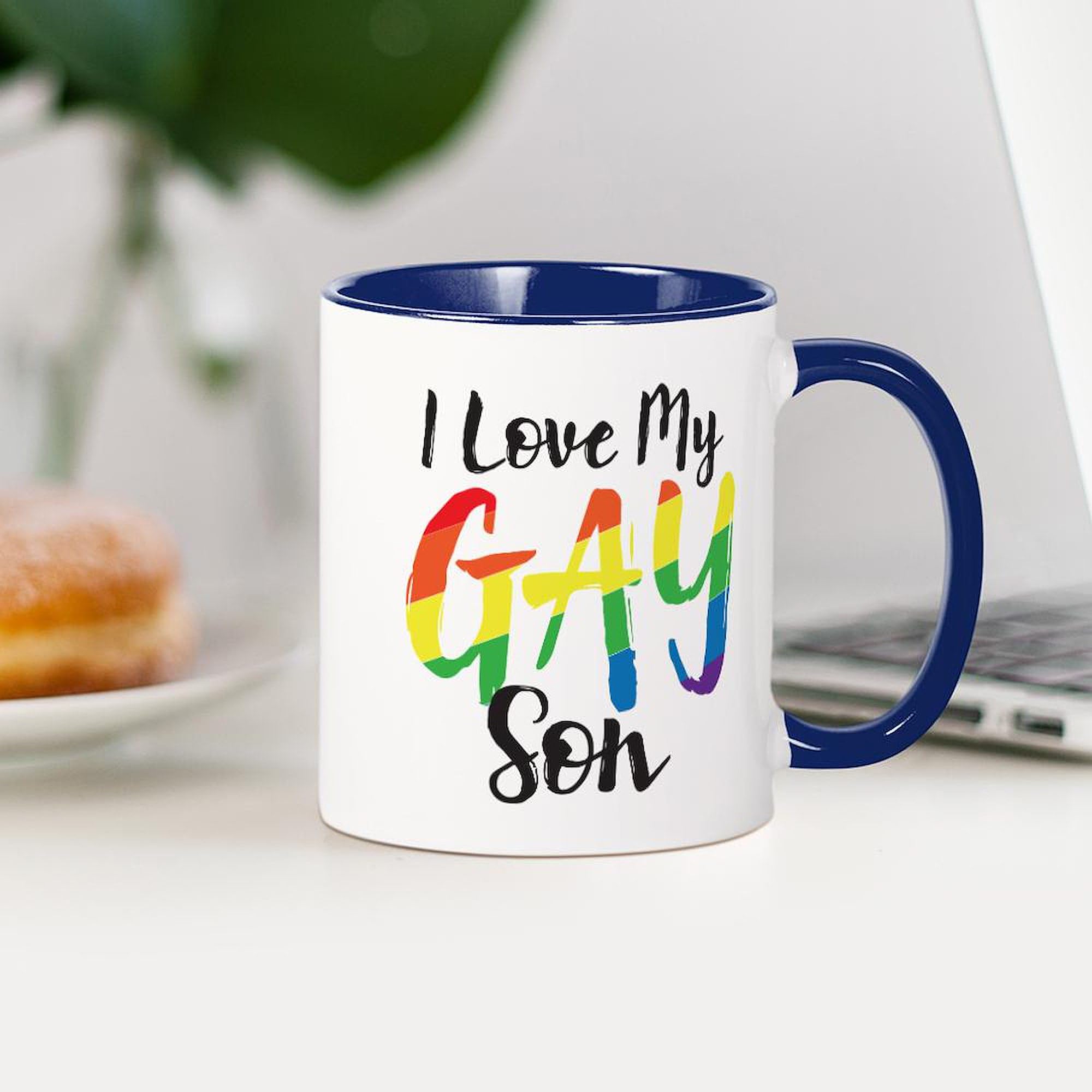I Love My Gay Son Mug - 11 oz (325 ml) Ceramic Coffee Cup for Parents - Perfect for Tea, Hot Chocolate & Morning Coffee at Home or Office