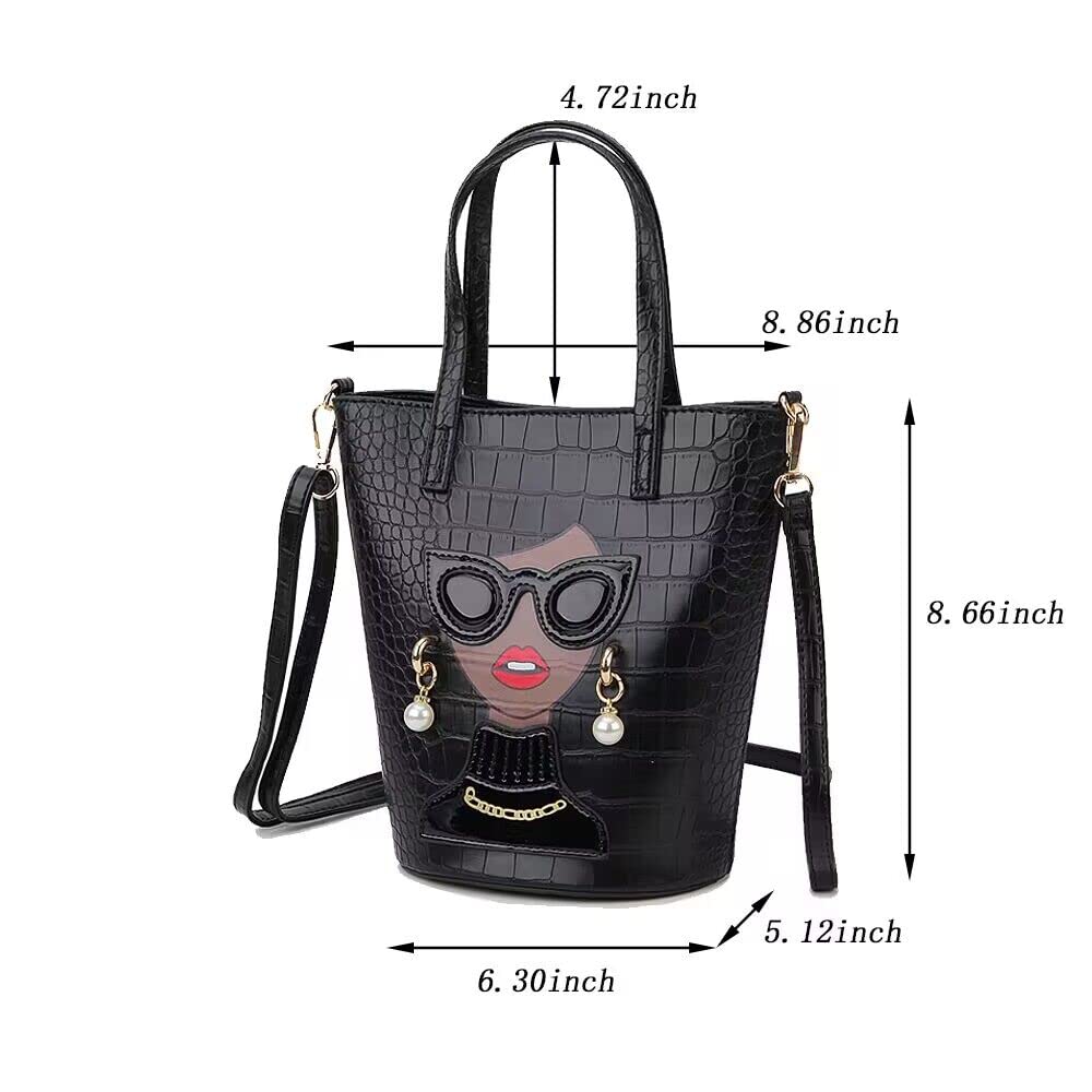 3D Lady Face Purse - Unique Top Handle Satchel Handbag for Women, Fashionable Shoulder Bag & Clutch Purse | Perfect for Parties, Date Nights & Special Occasions