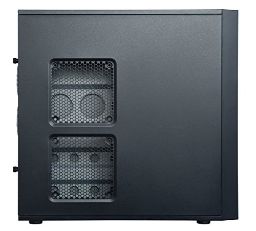 Chieftec HQ-01B Black Midi-Tower ATX Computer Case - Supports Micro ATX, 12cm Fan - Perfect for Home & Office PC Builds, Gaming & Workstations