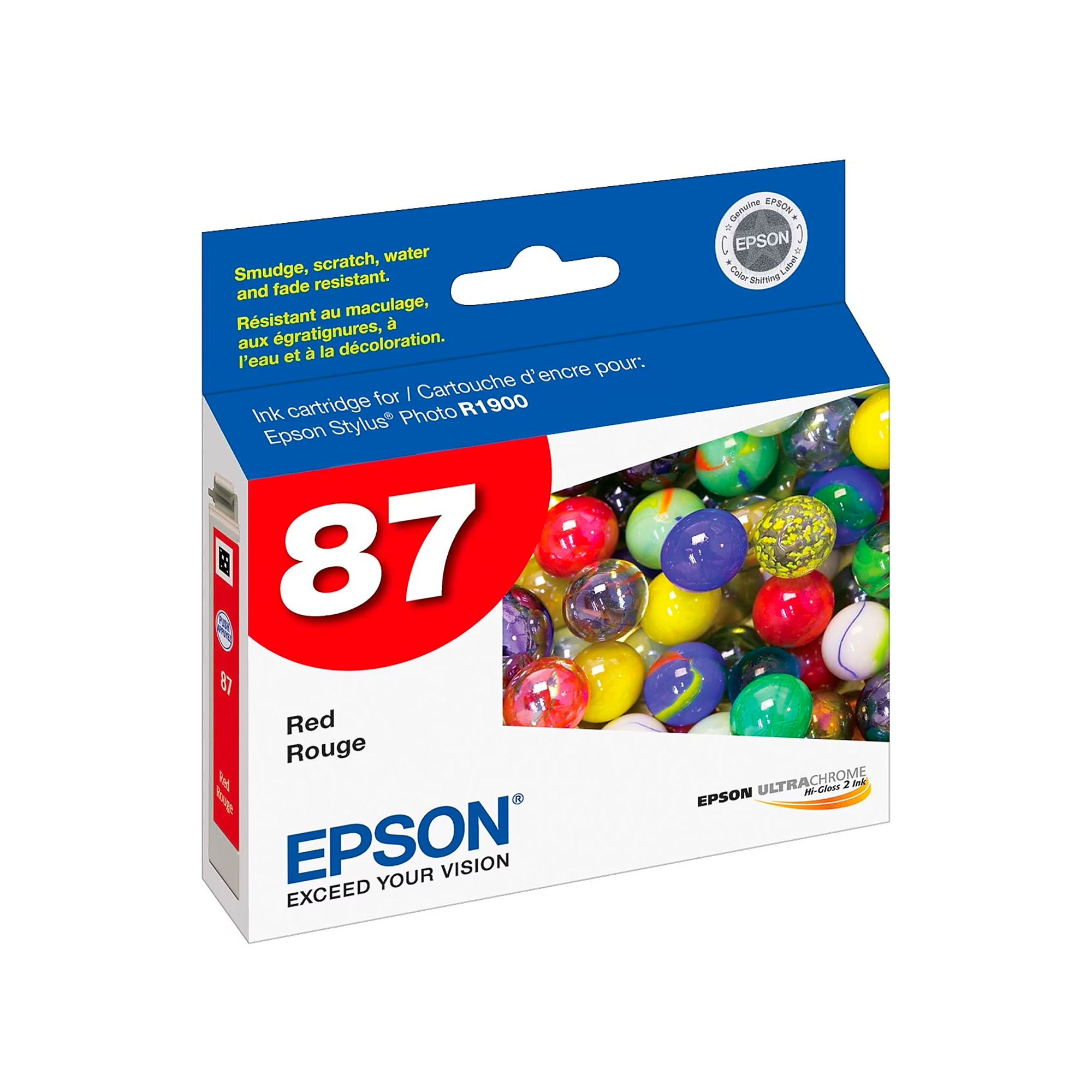 Epson 87 UltraChrome Red Ink Cartridge for Stylus Photo R1900 Printer | High-Quality Photo Printing | Perfect for Professional Photography & Art Prints