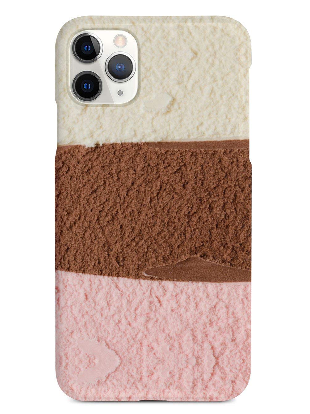 Inspired Cases - iPhone 11 Pro Max Case Compatible - 3D Textured Shockproof Protective Cover for Apple iPhone 11 Pro Max - Neapolitan Ice Cream Design - Perfect for Everyday Use, Travel & Outdoor Activities