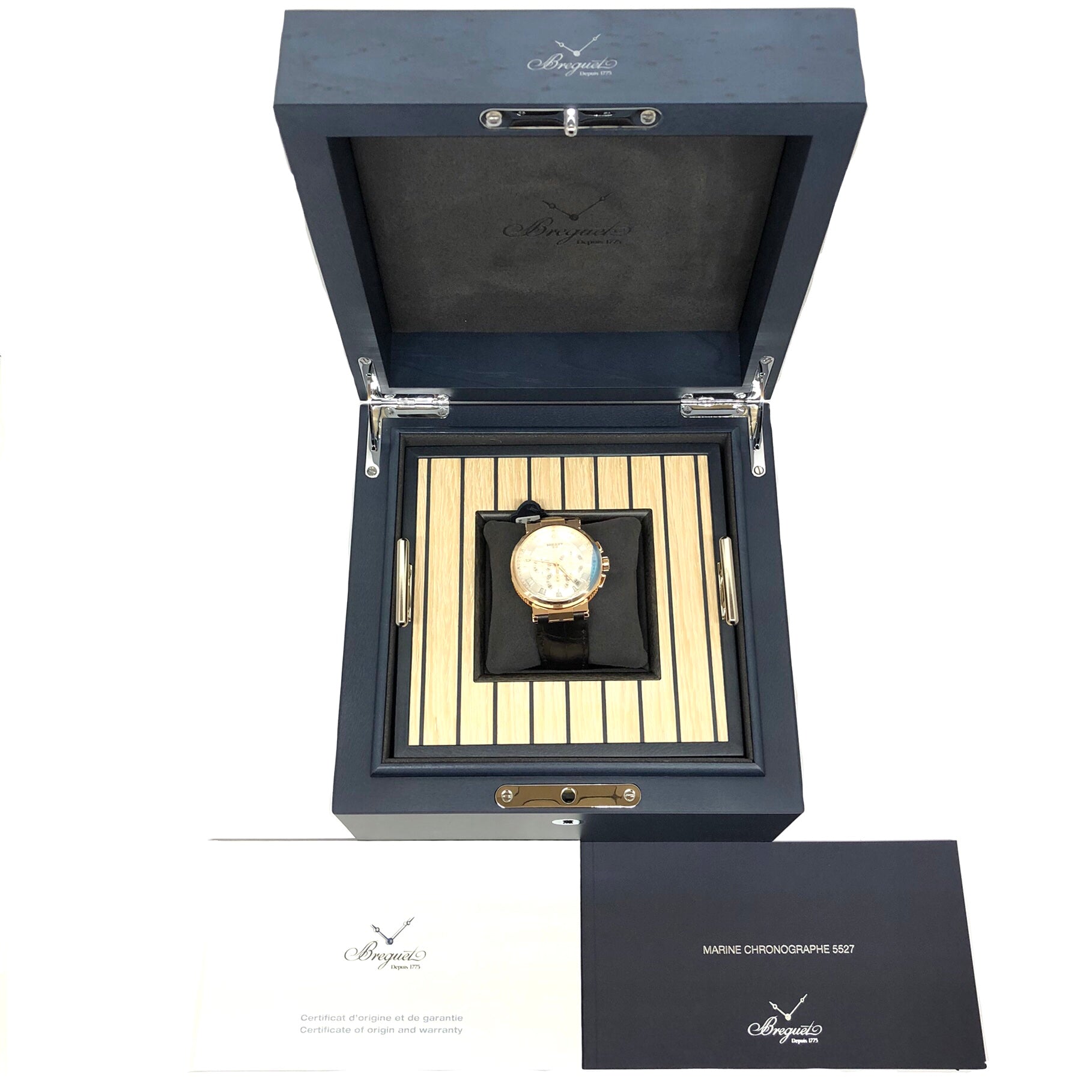 Breguet Marine 5527 Chronograph Men's Watch - 18K Rose Gold Luxury Timepiece for Diving, Sailing & Formal Occasions