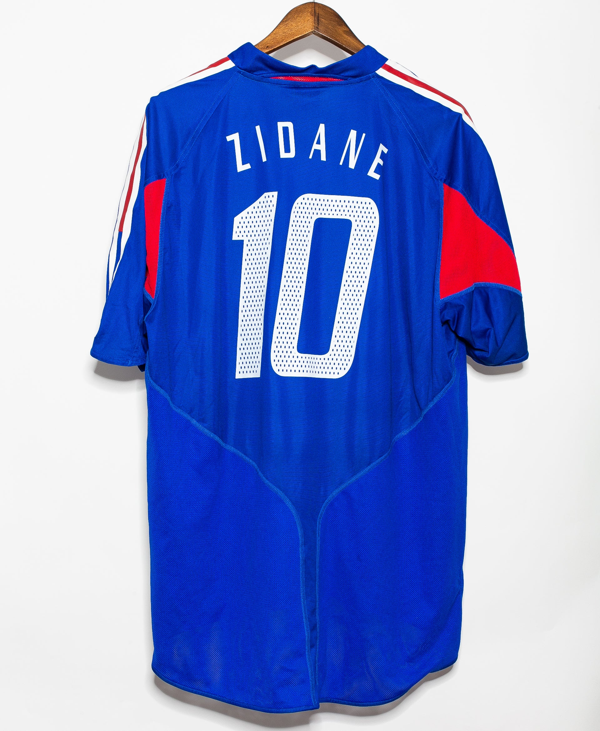 2004 France Home Soccer Jersey #10 Zidane - Size 2XL - Vintage Football Shirt for Fans & Collectors - Perfect for Matches, Gifts & Sports Memorabilia