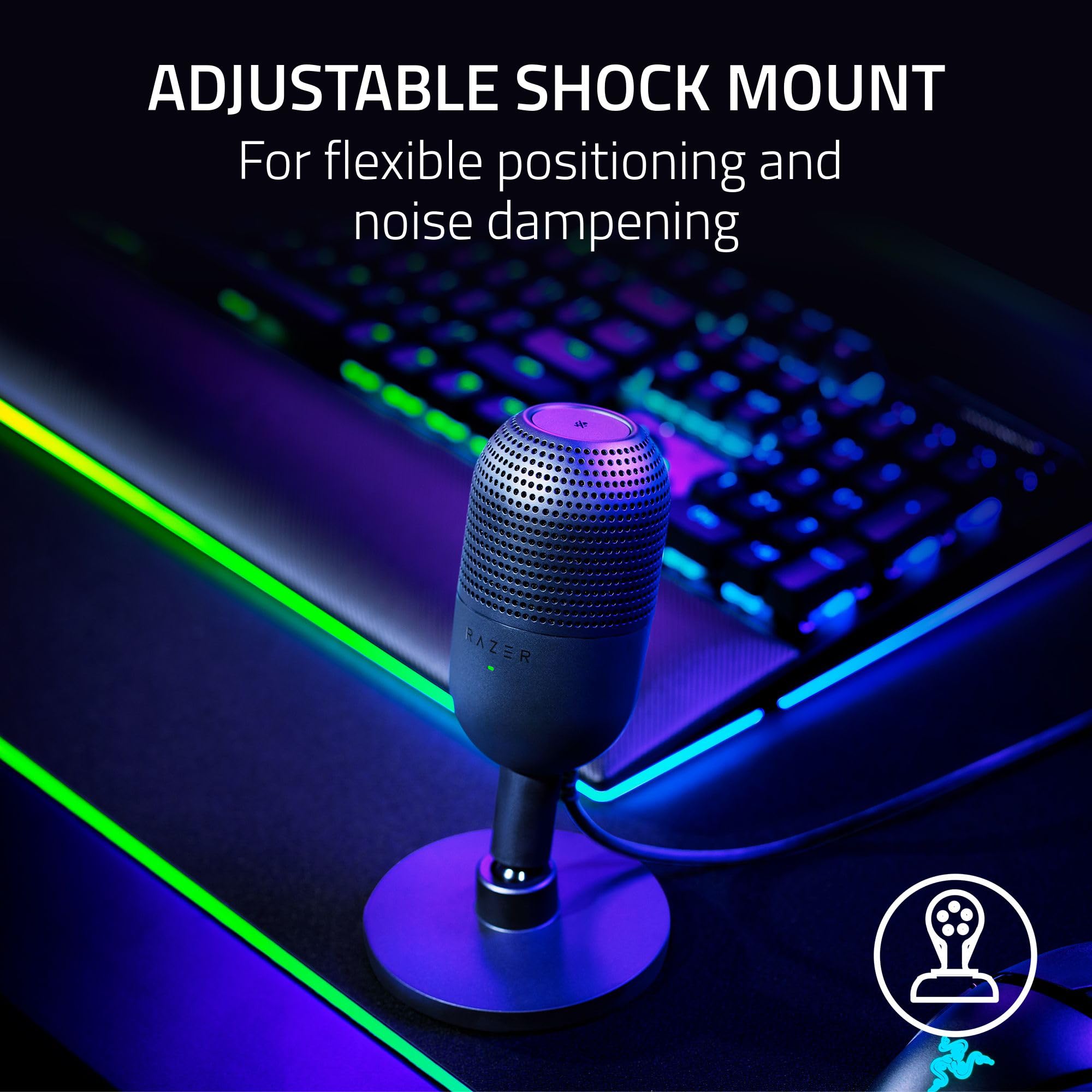 Razer Seiren V3 Mini USB Mic - Supercardioid Condenser Mic for PC Streaming & Gaming