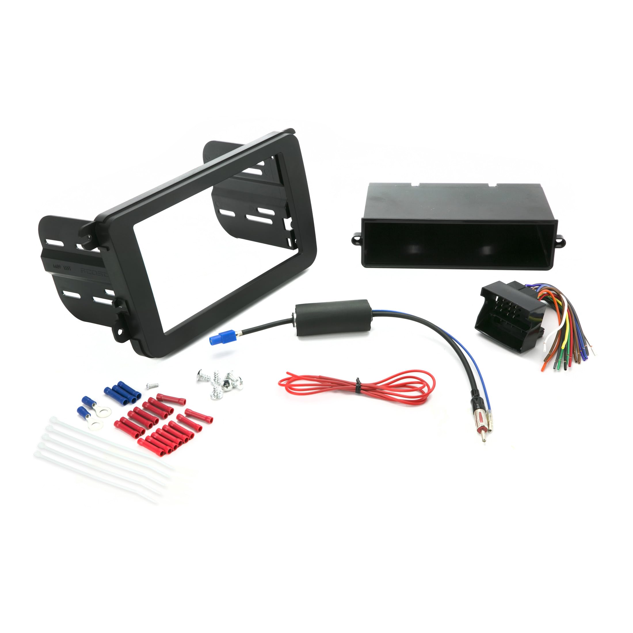 Scosche ICVW6BN Double DIN Radio Dash Kit for 2002-2015 Volkswagen Vehicles | Non-Factory Amplified Car Stereo Installation Kit | Perfect for Upgrading Audio in Jetta, Golf, Passat & More | Easy DIY Install for Enhanced In-Car Entertainment