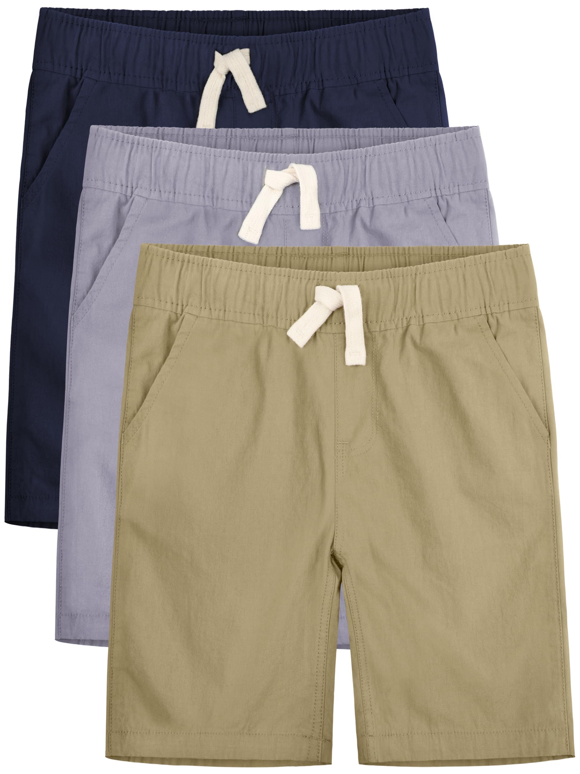 OHD 3 Pack Boys School Uniform Shorts - Comfortable Jogger Shorts for Kids | Perfect for School, Gym & Casual Wear