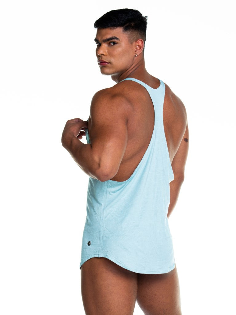 Gigo Forever Stringer Tank Top for Women - Light Blue Casual & Athletic Wear - Perfect for Yoga, Gym, Running and Everyday Outfits