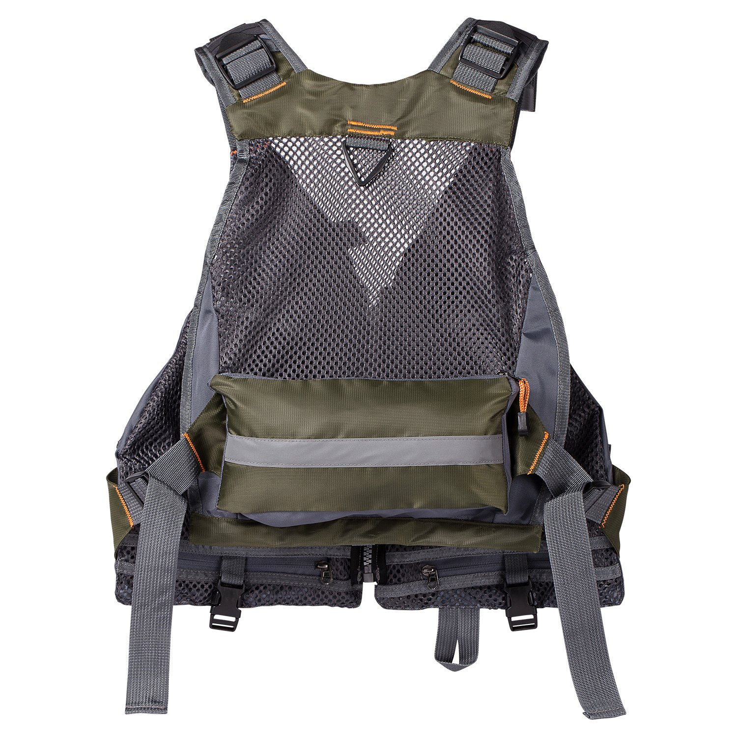 BASSDASH Adjustable Fishing Vest for Men & Women - Lightweight & Breathable for Fly Fishing, Bass Fishing & Outdoor Activities - Perfect for Hiking, Camping & Water Sports