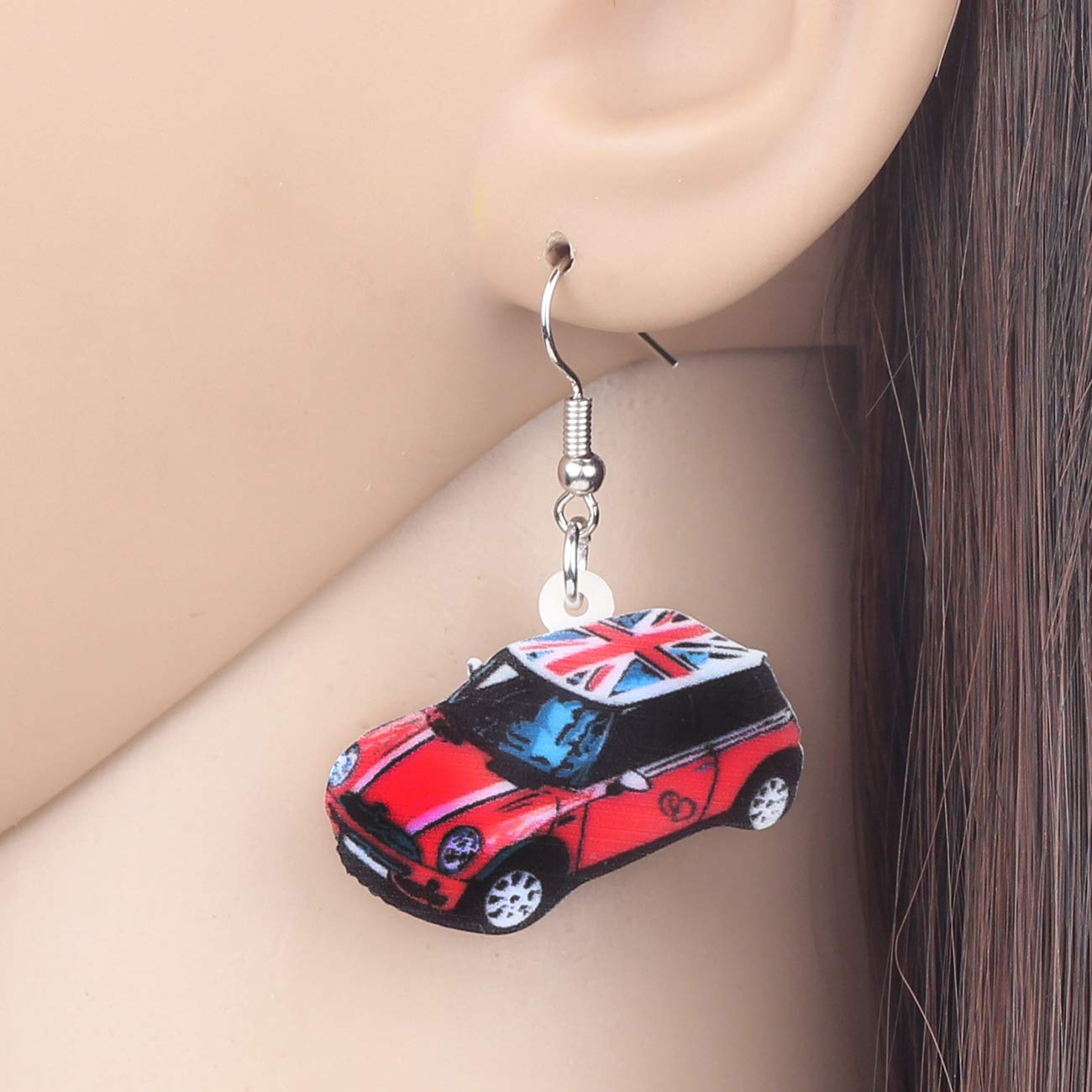 NEWEI Acrylic Beetle Car Earrings for Women - Dangle Camper Truck Jewelry - Fashion Accessories & Unique Gift - Perfect for Car Enthusiasts & Road Trips