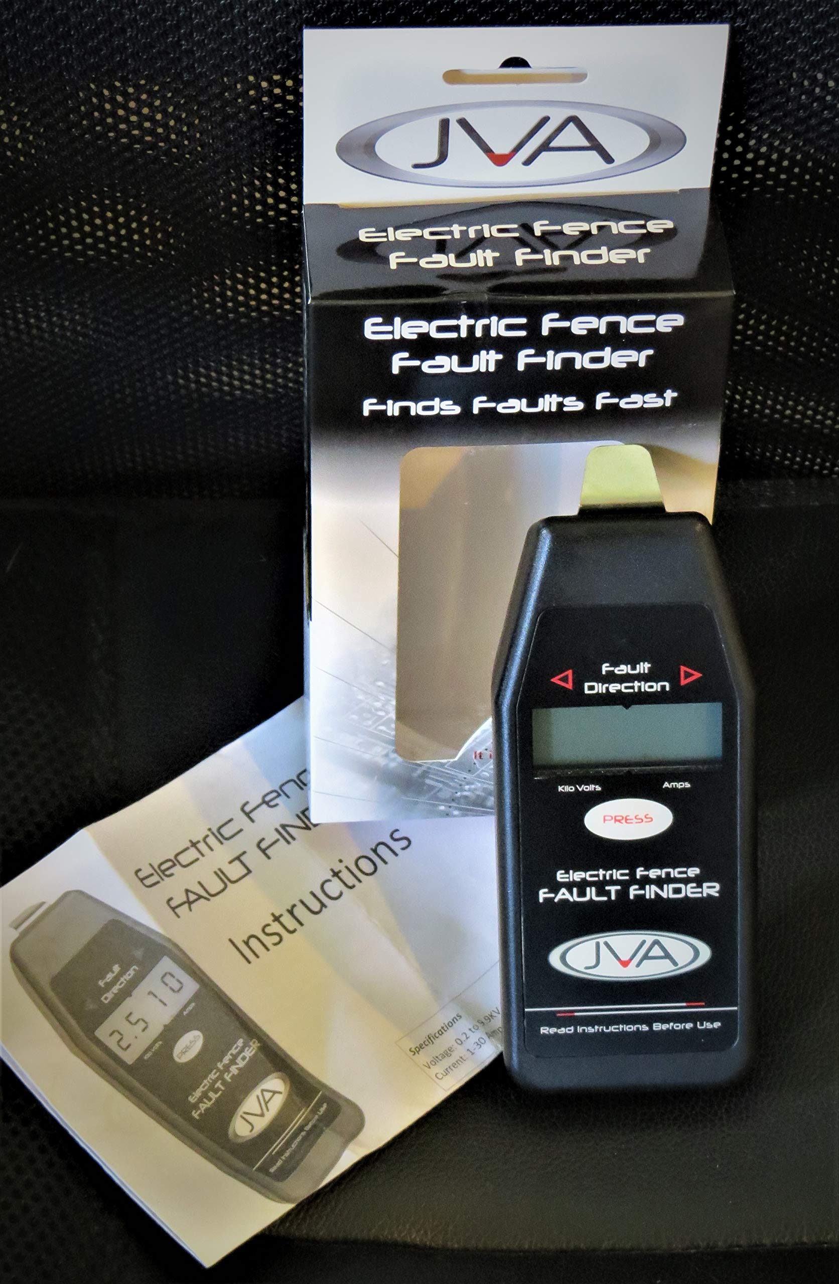 JVA Fault Finder & Fence Tester - Wireless Design Prevents Tangles & Shocks | Built-in Digital Voltage & Current Meter with LCD Display | Perfect for Electric Fence Maintenance & Farm Safety