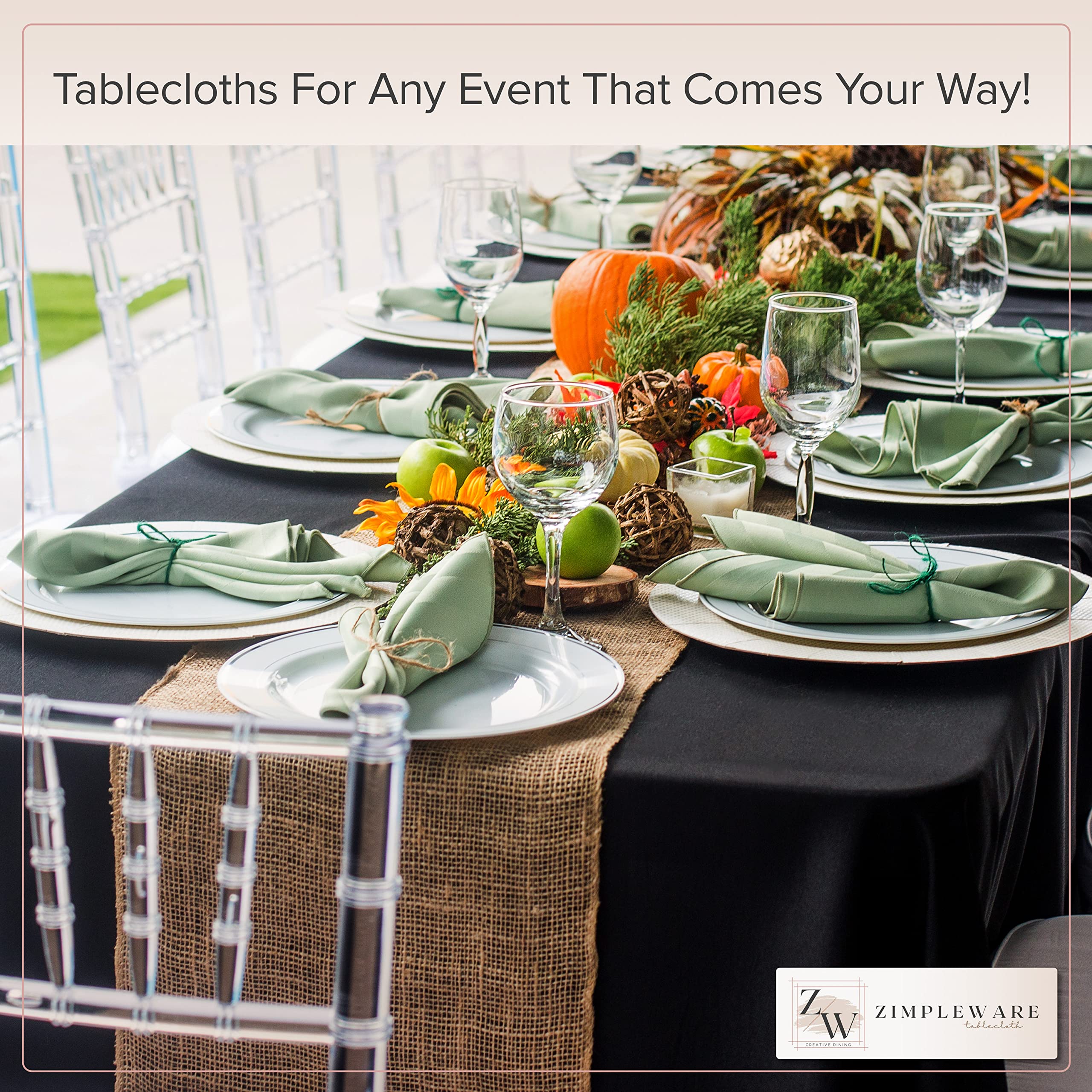 Premium Blue Disposable Plastic Tablecloth (6 Pack) - 54x108 Inch Rectangle Table Cover for 6-8ft Tables - Waterproof & Wrinkle-Free for Parties, BBQs, Picnics & Outdoor Events