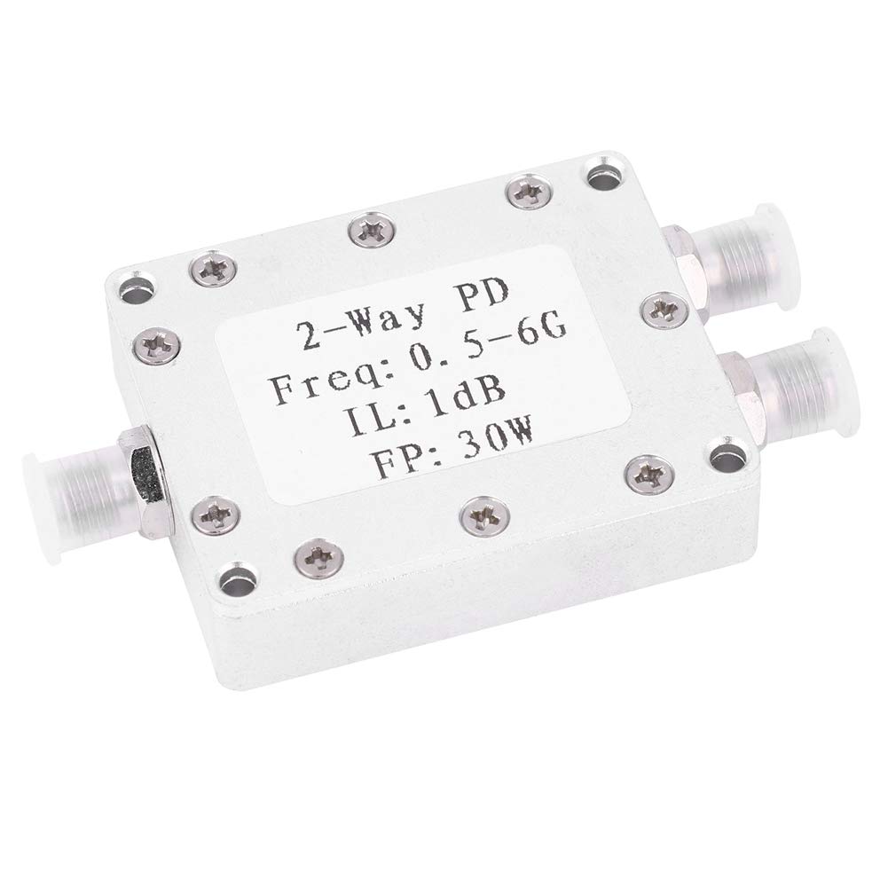 2-Way RF Power Splitter Divider Module 0.5-6GHz 30W Low Loss for Ham Radio, Antenna Systems & Signal Distribution