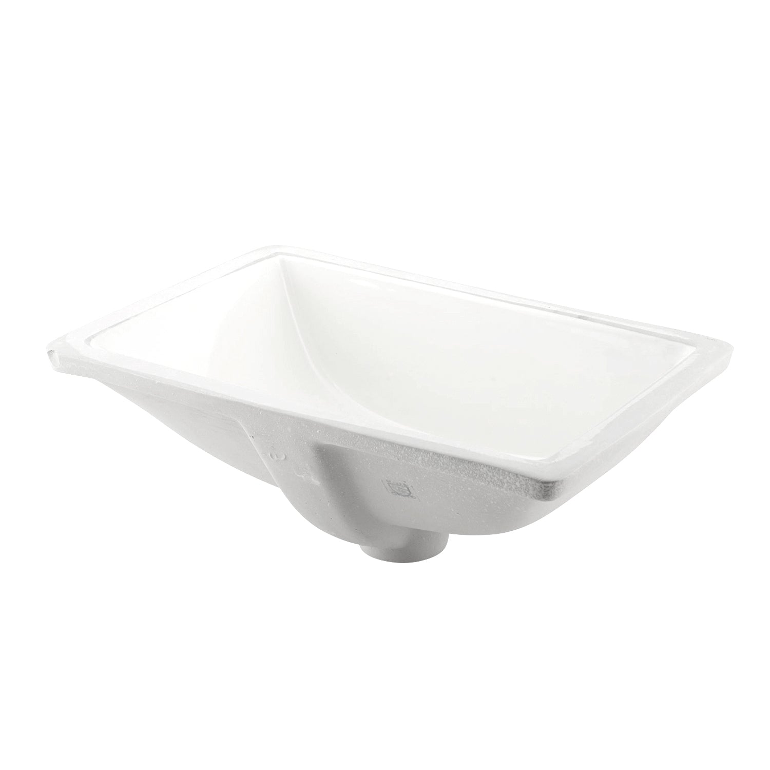 DAX White Ceramic Undermount Bathroom Sink - 18.5