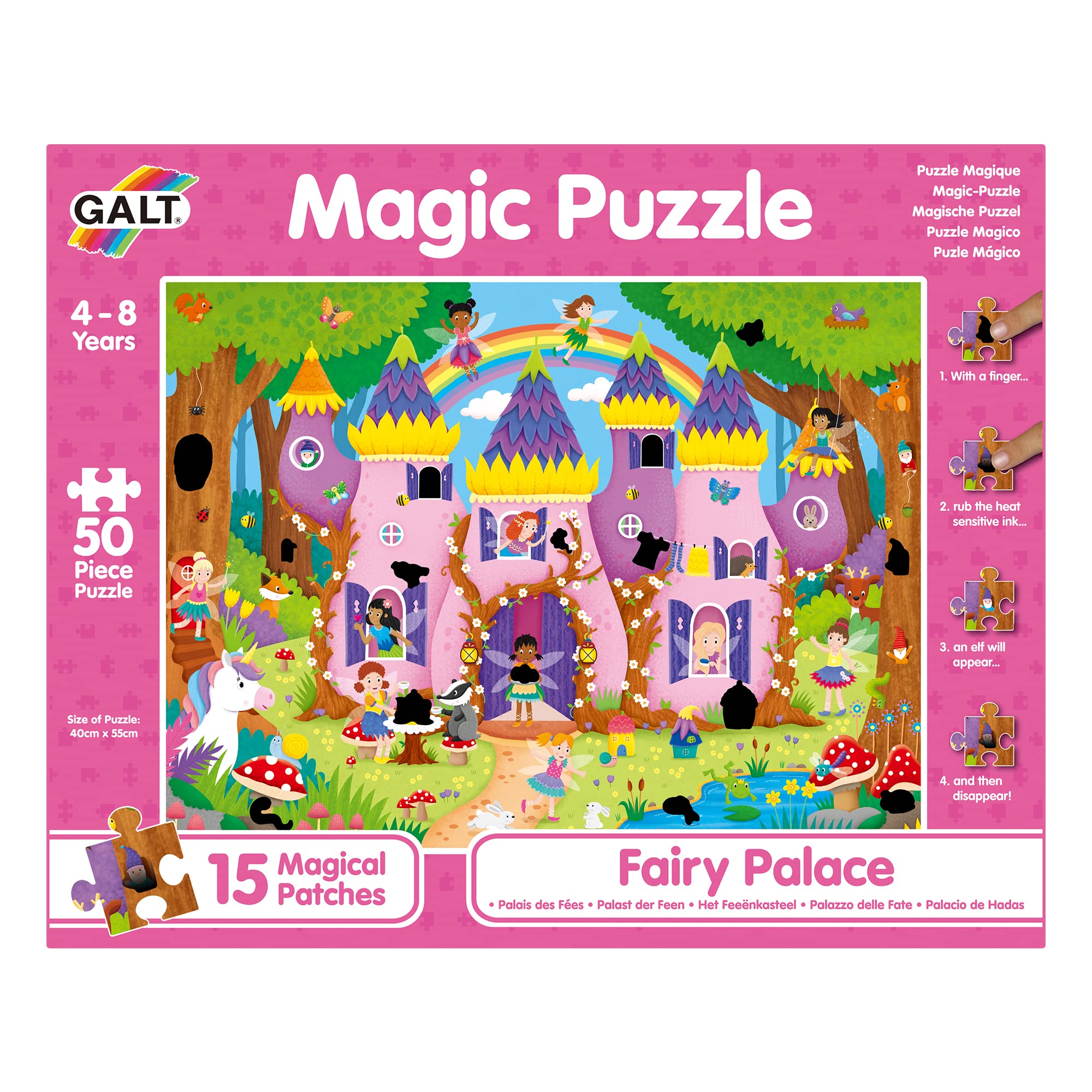 Galt Toys Fairy Palace Magic Jigsaw Puzzle for Kids Ages 4+ | Educational Puzzle Game for Preschoolers | Perfect for Birthday Gifts & Family Game Nights
