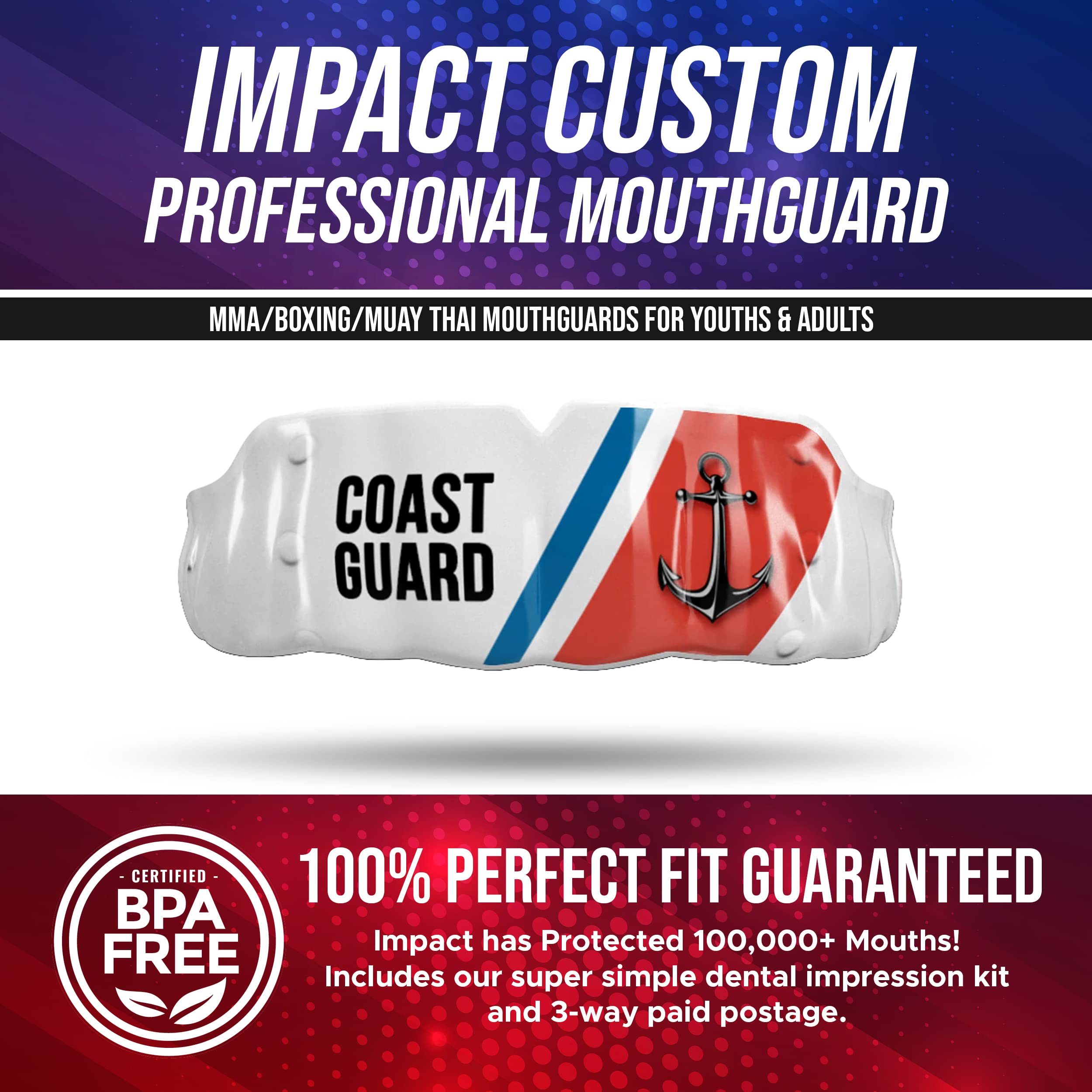 Custom Professional MMA Boxing Muay Thai Mouthguard - Impact Protection for Combat Sports Training & Competition | Perfect for MMA, Boxing, Kickboxing & Martial Arts