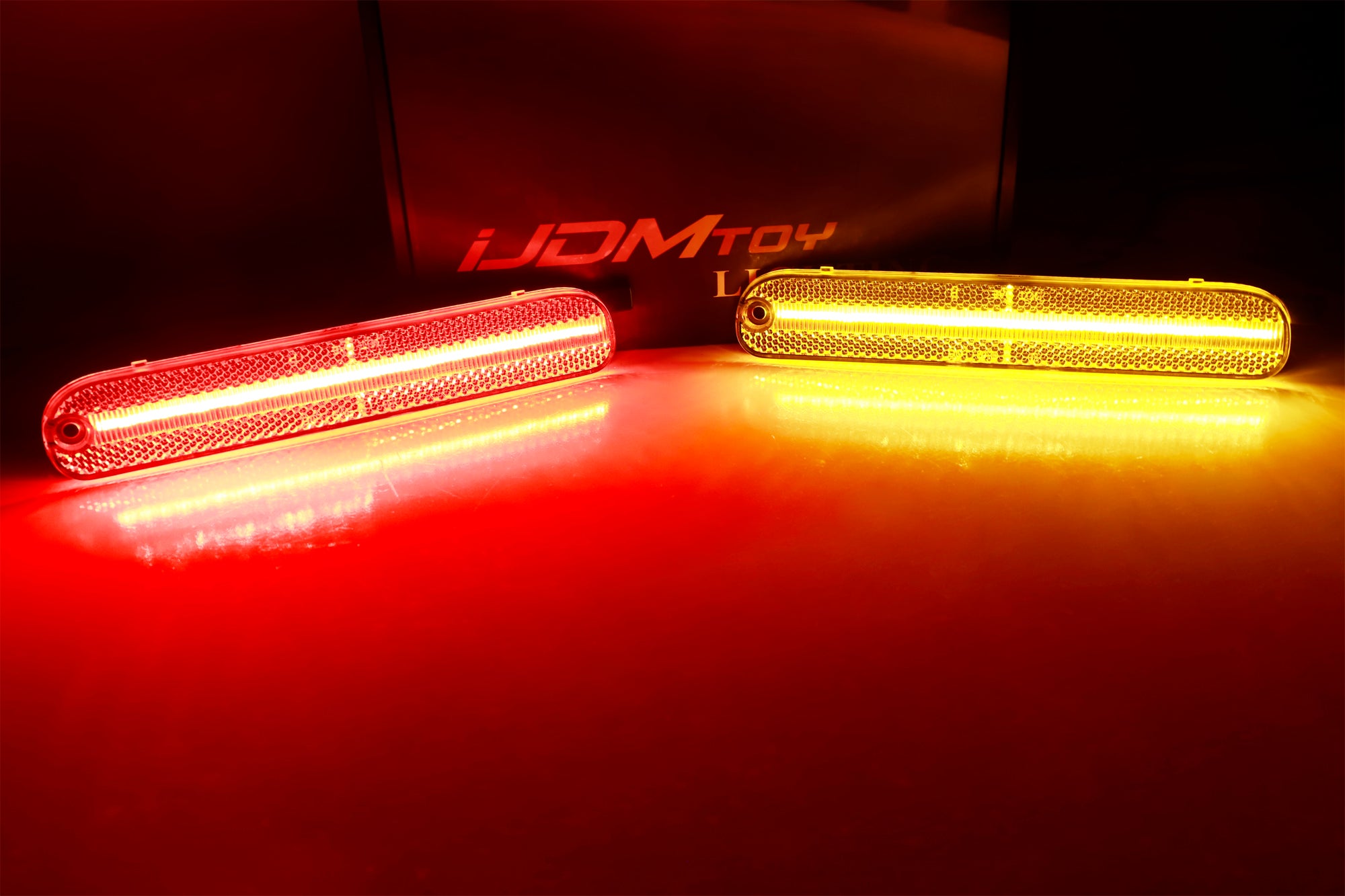 4pc Set Clear Amber/Red Full LED Side Marker Lights for Chevy Monte Carlo Lumina - High Visibility Safety Lights for Night Driving & Car Customization