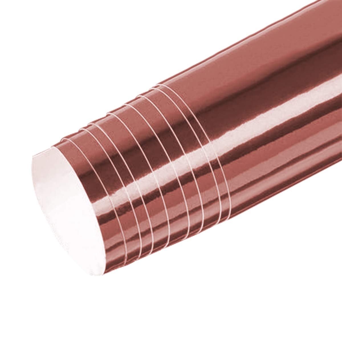 Queenbox 60 x 19.6 Inch Self-Adhesive Chrome Mirror Rose Gold Vinyl Wrap - Car Sticker, Reflective Decal Film for Auto Decoration - Perfect for Vehicle Customization, DIY Projects, and Home Décor