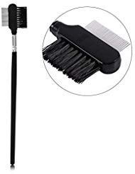 Premium Wooden Handle Double Eyebrow Brush & Eyelash Comb - Professional Makeup Tool for Perfect Eyebrow Shaping & Eyelash Separation - Ideal for Salon, Home Use & Travel Makeup Kit