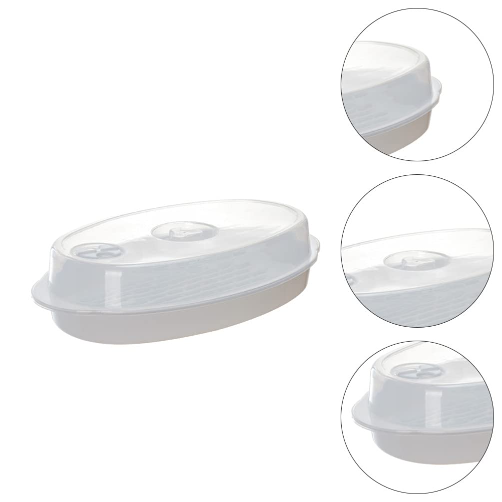 Microwave Steamer with Lid & Removable Strainer - Perfect for Fish, Vegetables & Healthy Cooking | Ideal for Home Kitchen & Restaurant Use | BPA-Free & Dishwasher Safe