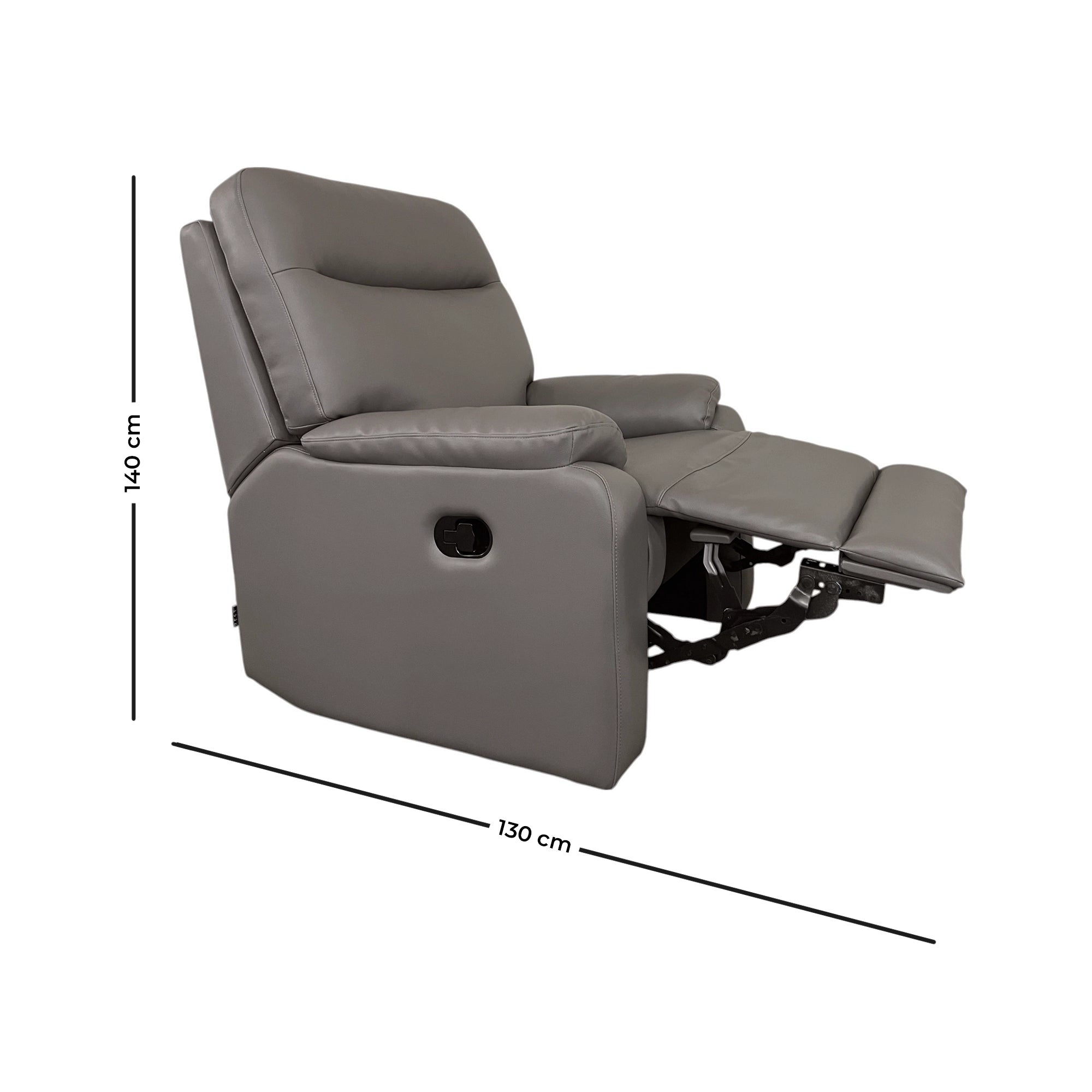 Zeus Recliner Armchair - Premium PU Leather Reclining Chair with Cup Holder & Massage Function for Living Room, Home Theater, and Office Relaxation