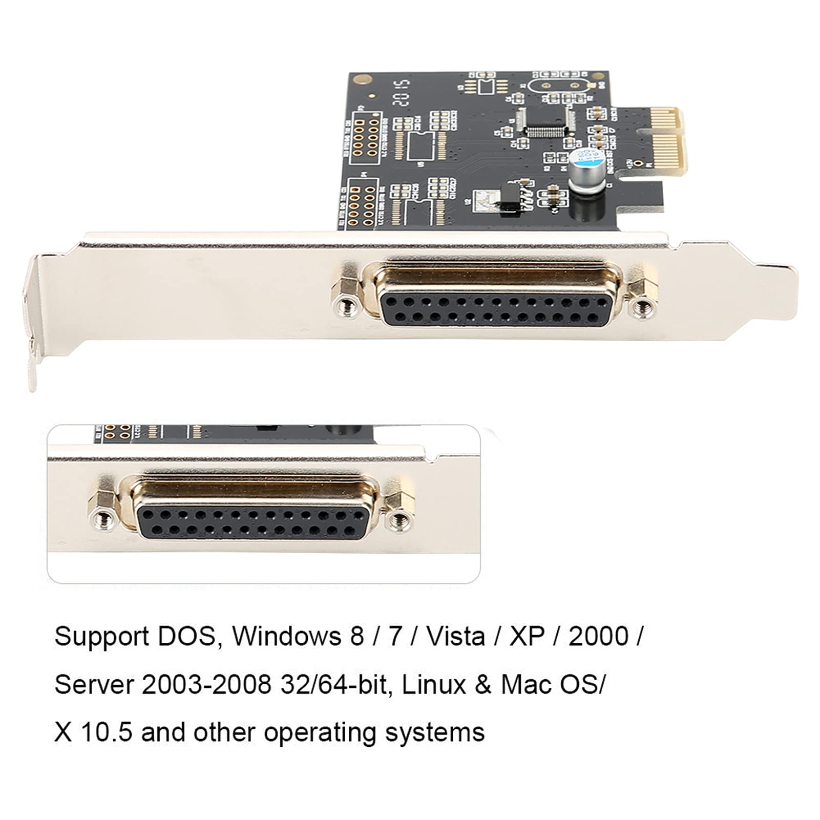 PCI Express Single Parallel Port Card - LPT Printer Adapter with DB25 Connector | Multi-OS Support for Windows/Linux | Ideal for Legacy Printers, CNC Machines & Industrial Equipment