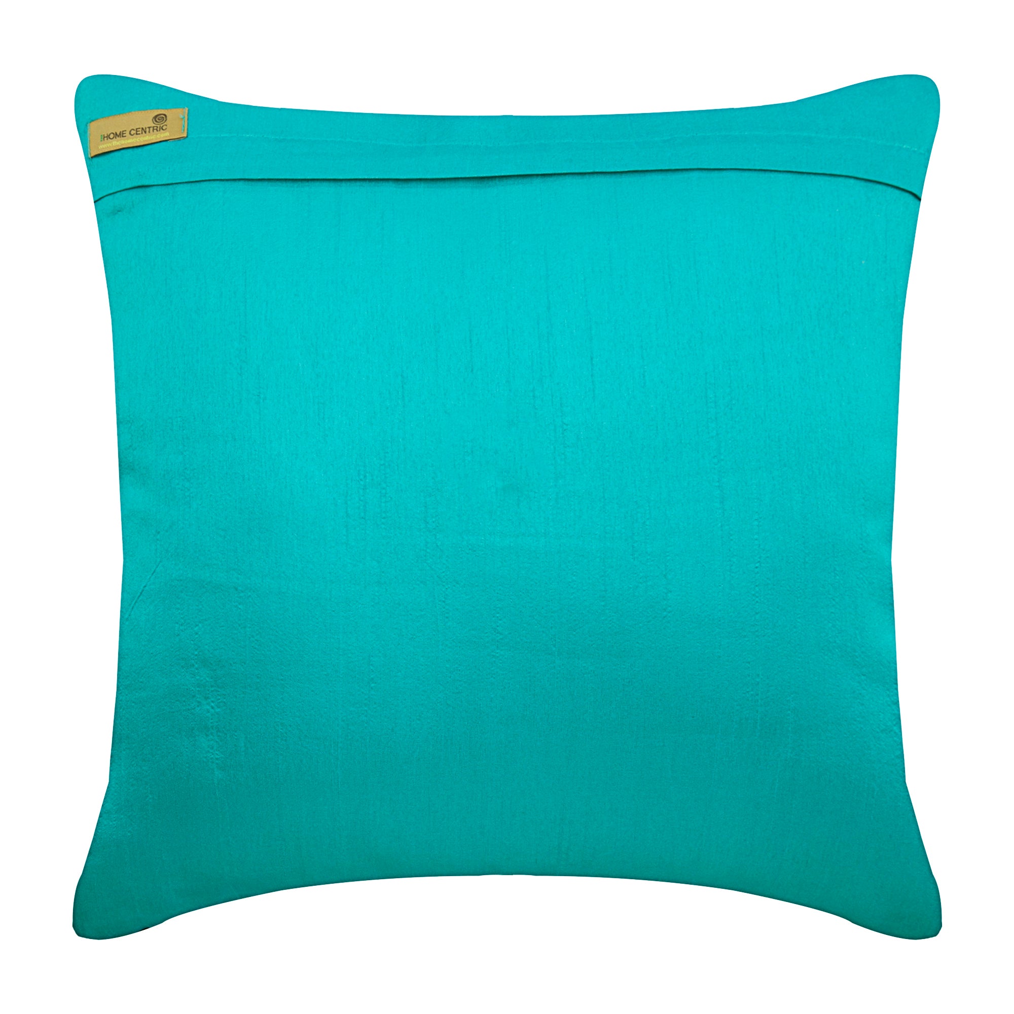 Aqua Blue Art Silk Throw Pillow Cover - Water Wave Design - Decorative Cushion Cover for Sofa, Bed, Living Room - Home Decor Accent