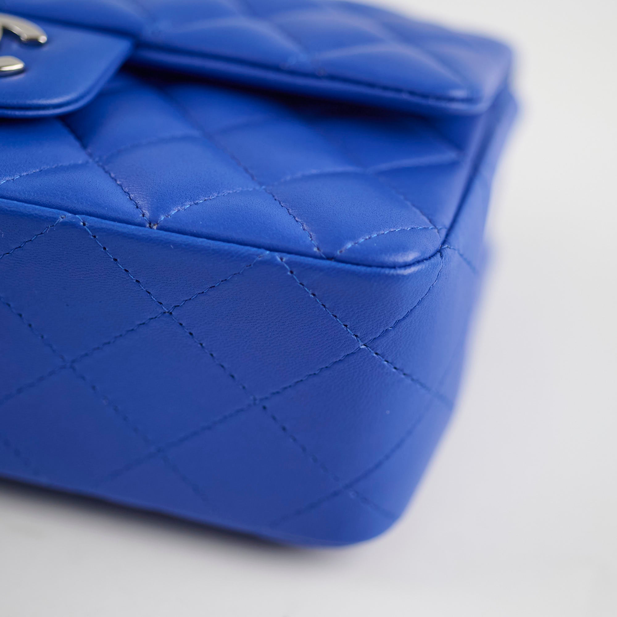 Chanel Mini Rectangular Flap Bag in Blue - 27 Series | Luxury Designer Crossbody Bag for Women | Perfect for Evening Parties, Date Nights & Special Occasions