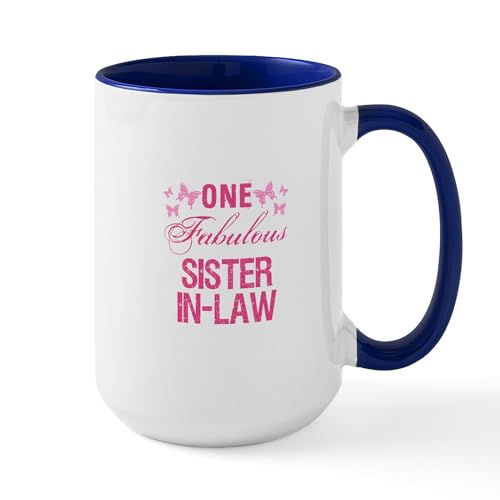 White/Navy Inside - One Fabulous Sister In Law Mugs