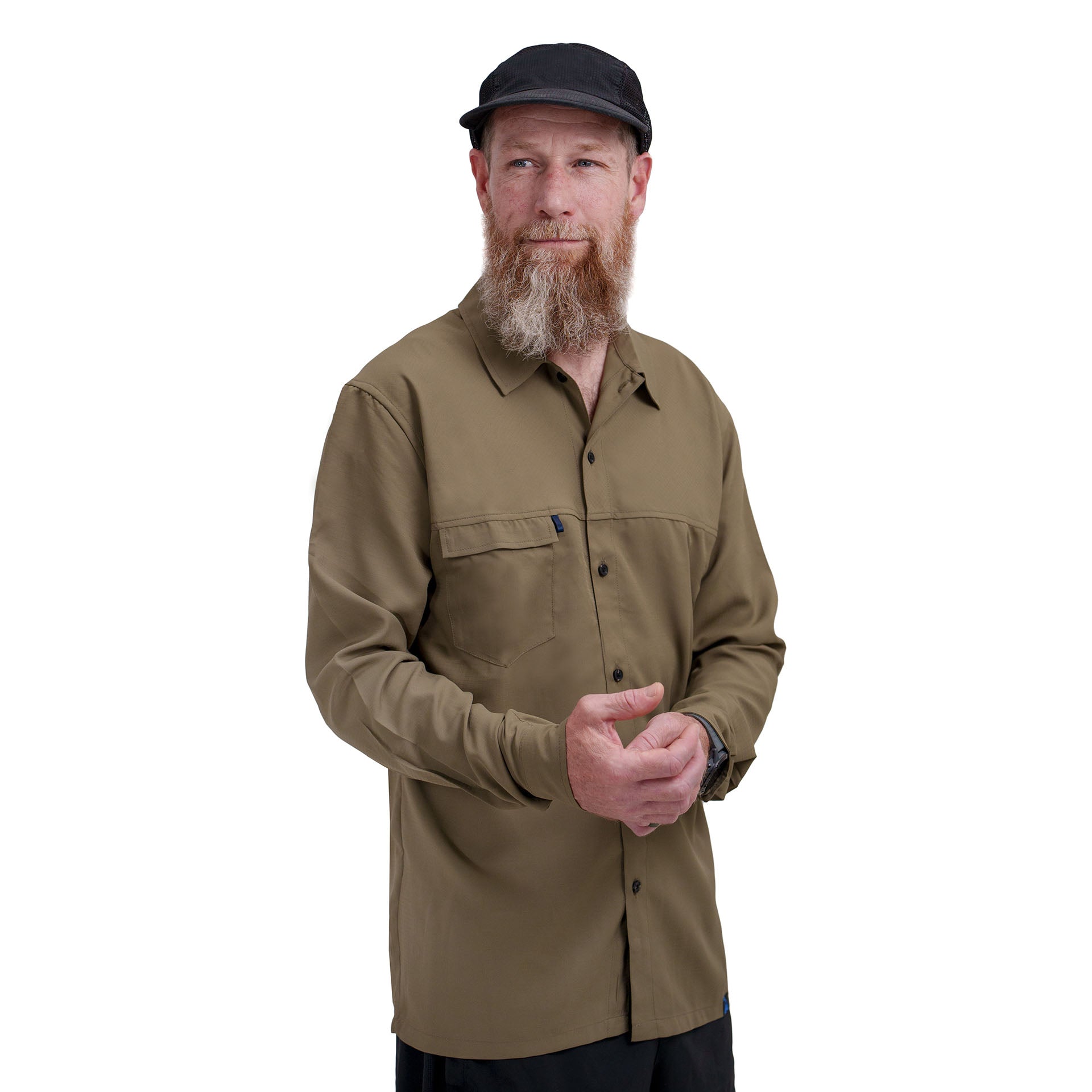 Zpacks x TownShirt Men's Lightweight Button-Up Hiking Shirt - Quick-Dry, UPF 50+ Sun Protection for Outdoor Adventures & Travel