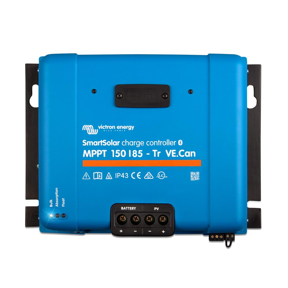 Victron Energy SmartSolar MPPT Solar Charge Controller with Bluetooth - 150V 85A 12/24/36/48V VE.Can - High Efficiency Solar Panel Battery Charger for RV, Marine, Off-Grid Power Systems