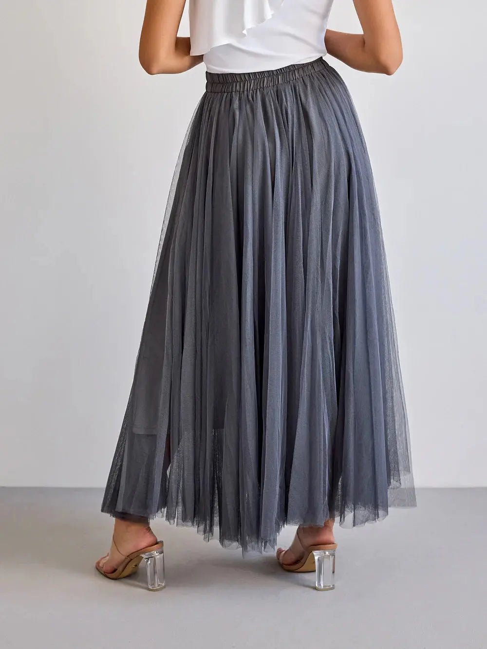 Aria Long Tulle Skirt - Elegant Flowy Maxi Skirt for Women | Perfect for Weddings, Parties & Special Occasions