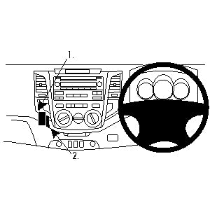 ClicOn No Holes Angled Dash Mount for Toyota HiLux 2011-2015 - Secure Phone Holder for Off-Road & Daily Driving