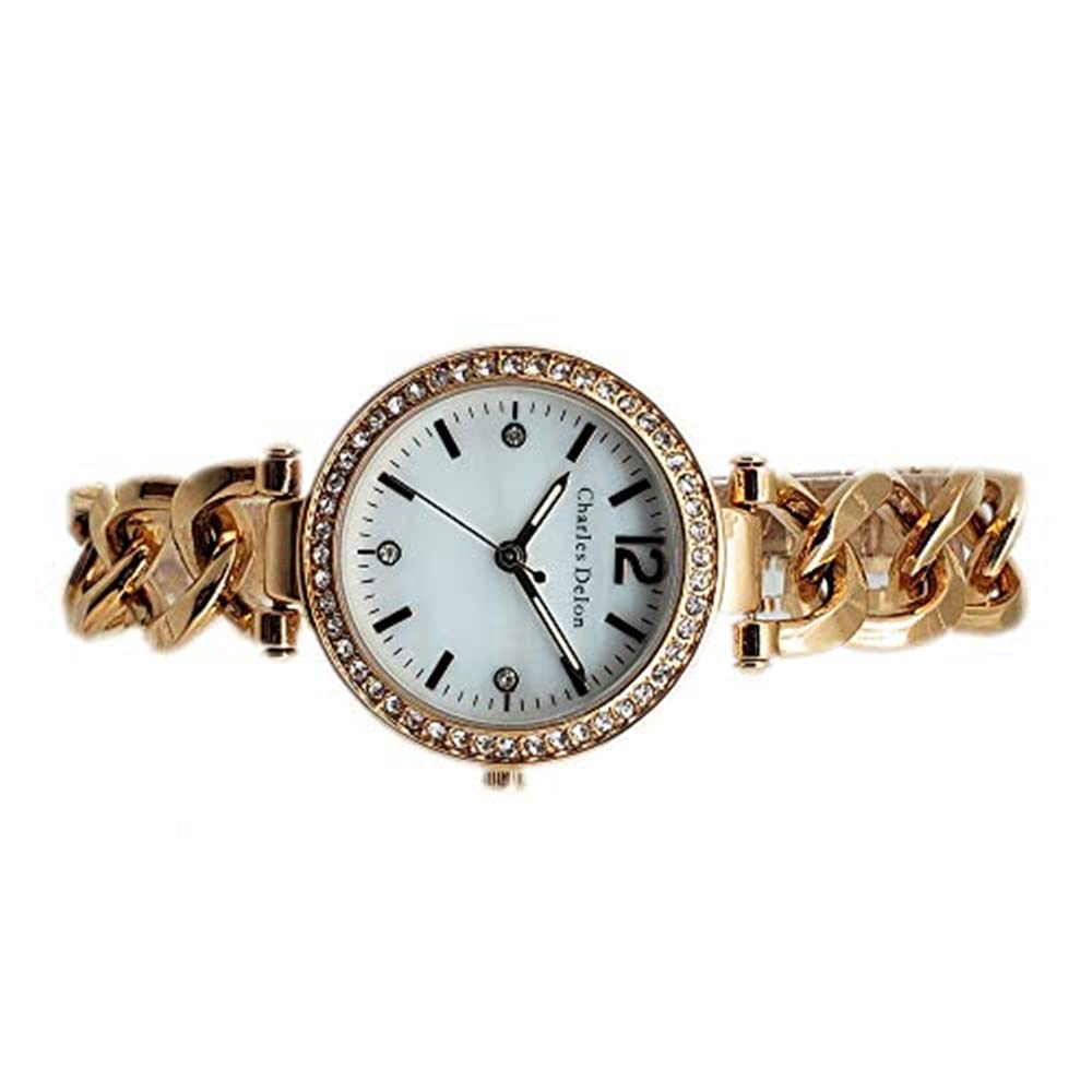 Charles Delon Women's Watches 5773 - Elegant Stainless Steel Quartz Round Watch for Women | Perfect for Office, Business Meetings & Formal Occasions