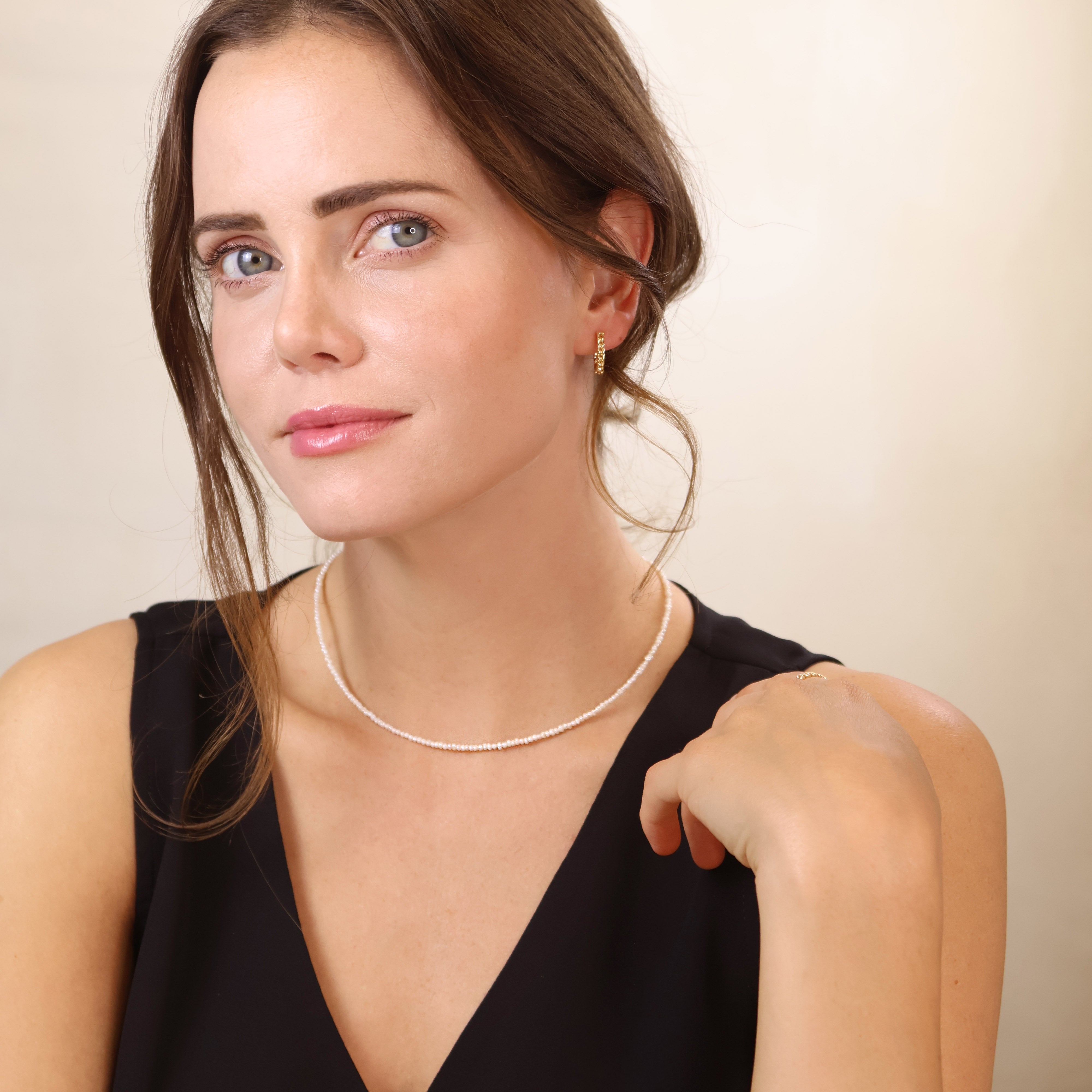 9K Gold Micro Freshwater Pearl Necklace for Women - Elegant & Timeless Jewelry Gift for Brides, Anniversaries & Special Occasions