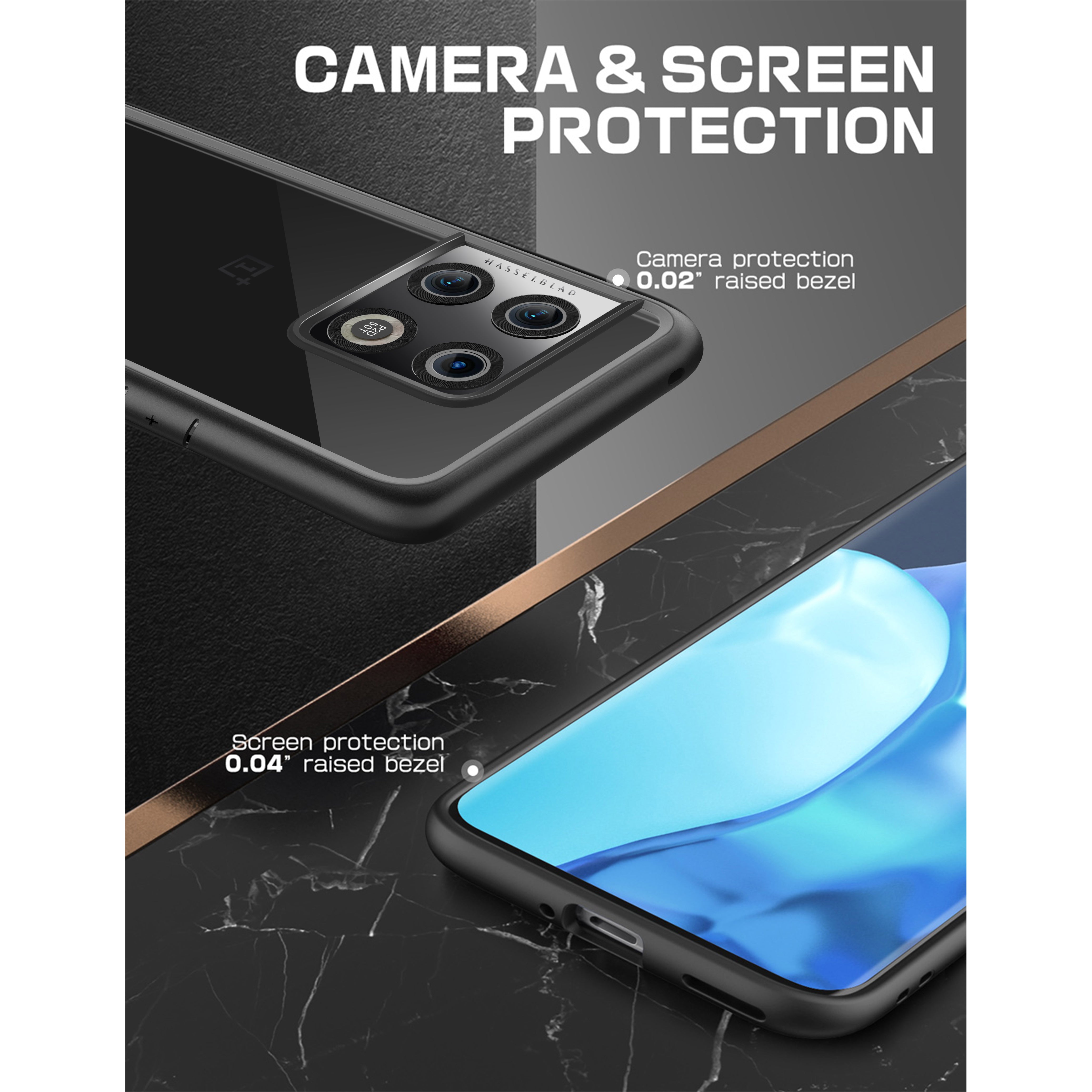 OnePlus 10 Pro Case - Unicorn Beetle STYLE Slim Clear Black Protective Cover - Shockproof & Scratch Resistant for OnePlus 10 Pro Smartphone - Perfect for Work, Travel & Outdoor Activities