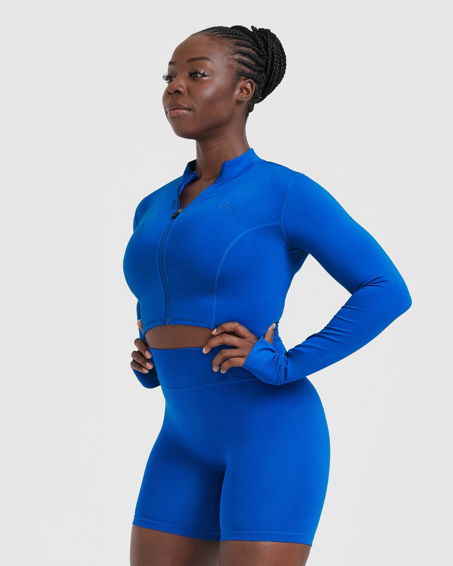 Timeless Crop Jacket in Cobalt Blue - Stylish Women's Outerwear for Fall & Spring | Perfect for Casual Outings, Office Wear & Date Nights