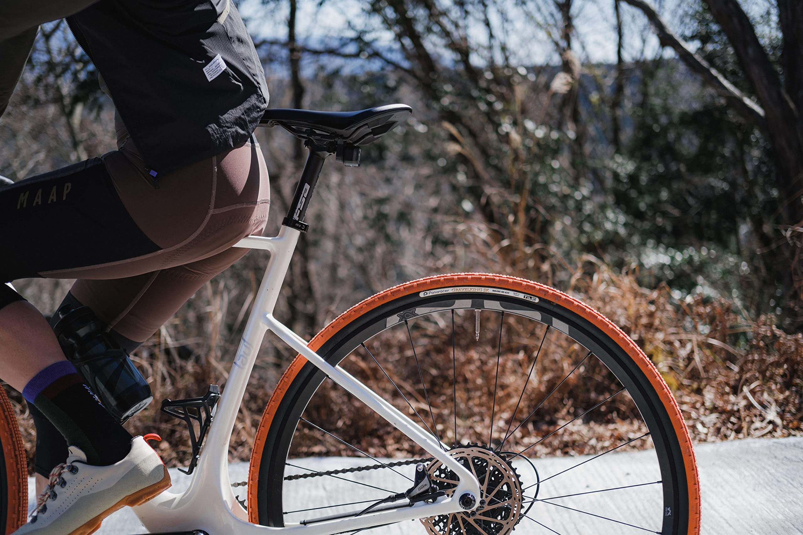Panaracer Gravel King SK 700x38C Tubeless Ready Bike Tires - Sunset Orange/Brown | Durable Gravel & All-Road Cycling Tires for Adventure Riding & Commuting