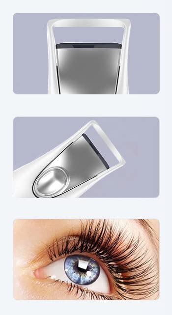 Rechargeable Electric Eyelash Curler - Portable Heated Eyelash Curling Tool with Long-Lasting Battery for Natural Curled Lashes | Perfect for Home Use, Travel & Professional Makeup Application