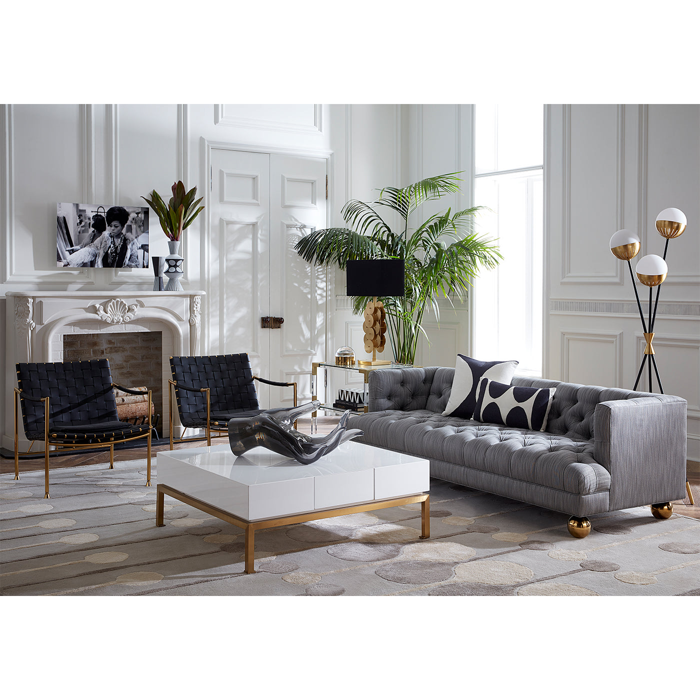 Premium Droplet Hand Tufted Rug - Soft Modern Boho Area Rug for Living Room, Bedroom & Nursery - Non-Slip Home Decor Carpet