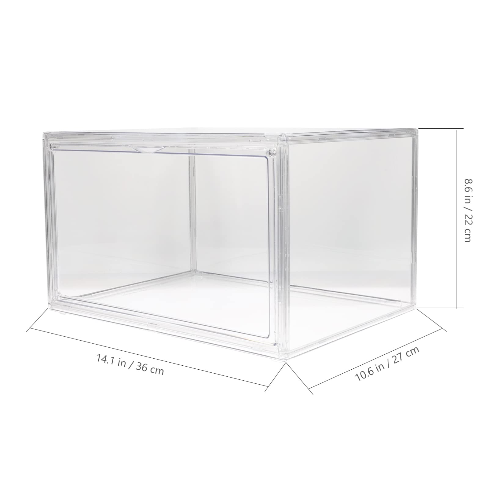 Clear Acrylic Book Display Case - Stackable Storage Box for Classroom, Home & Office - Small Organizer for Books, Documents & Supplies - Perfect for Teachers, Students & Professionals