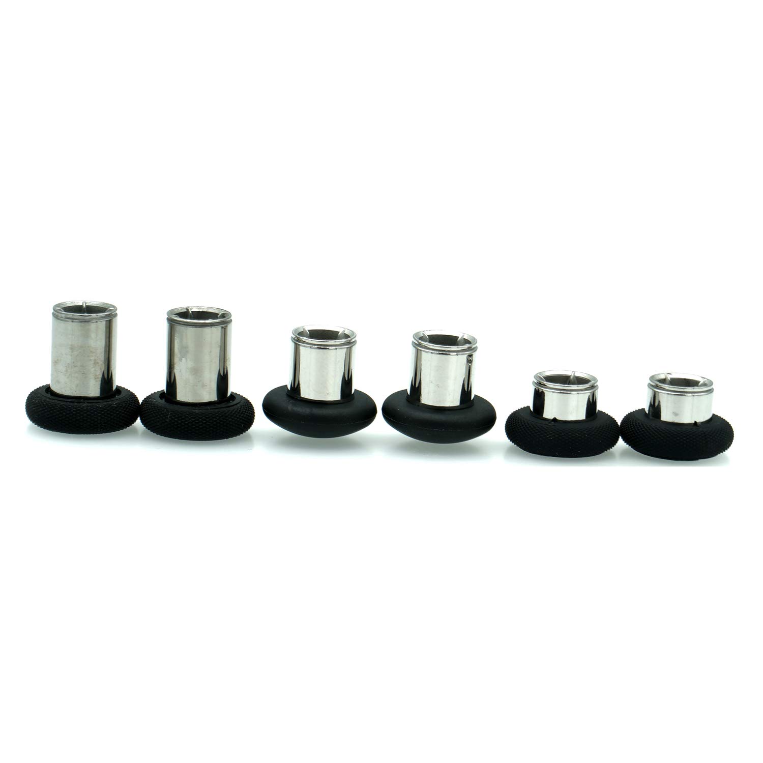 6 in 1 Replacement Thumbsticks Set for Xbox One Elite/PS4 DualShock 4/Xbox One Controller - Black Analog Sticks - Perfect for Gaming, Repair & Customization